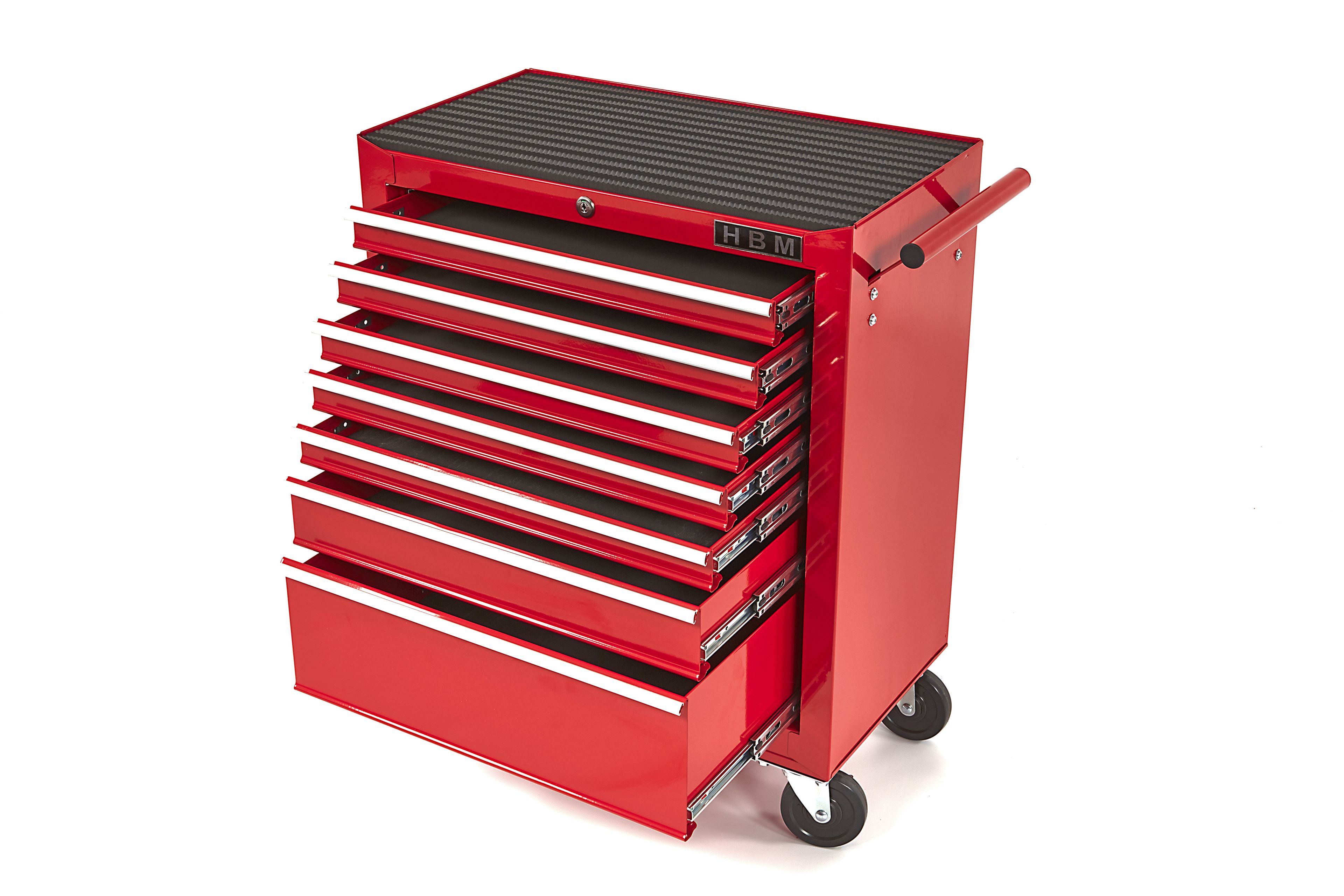 Carrello portautensili HBM con 7 cassetti, 62 cm, rosso Image 2
