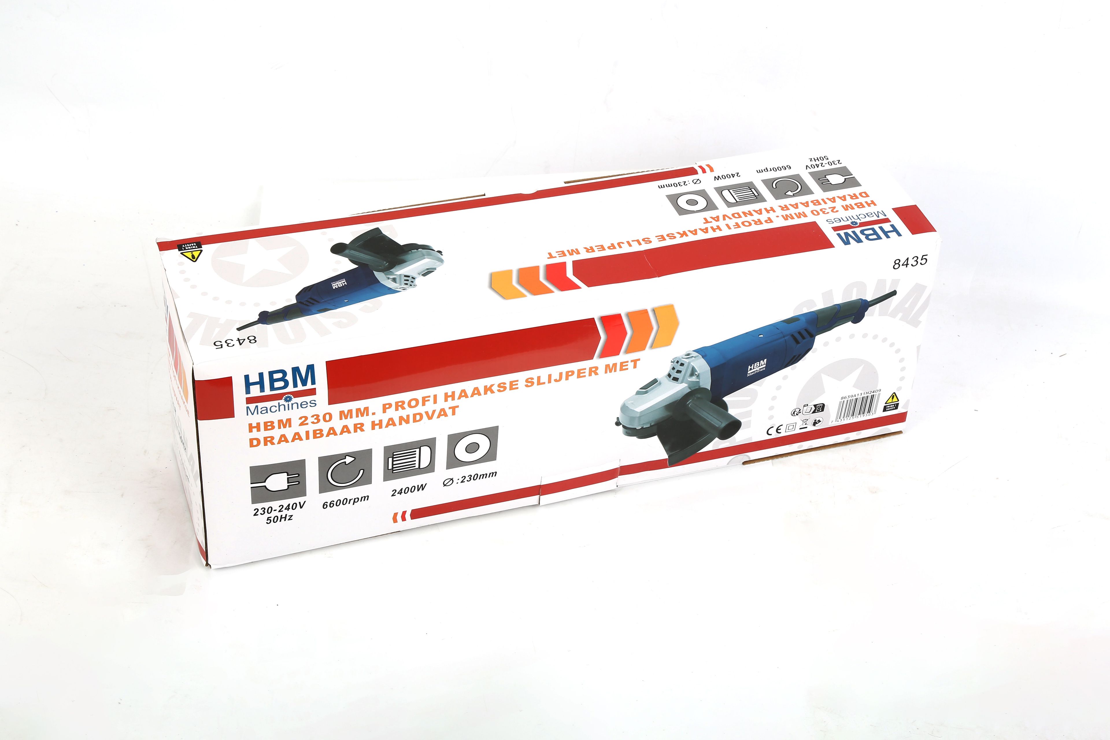 HBM 230 mm Profi Haakse Slijper met Draaibaar Handvat Image 10