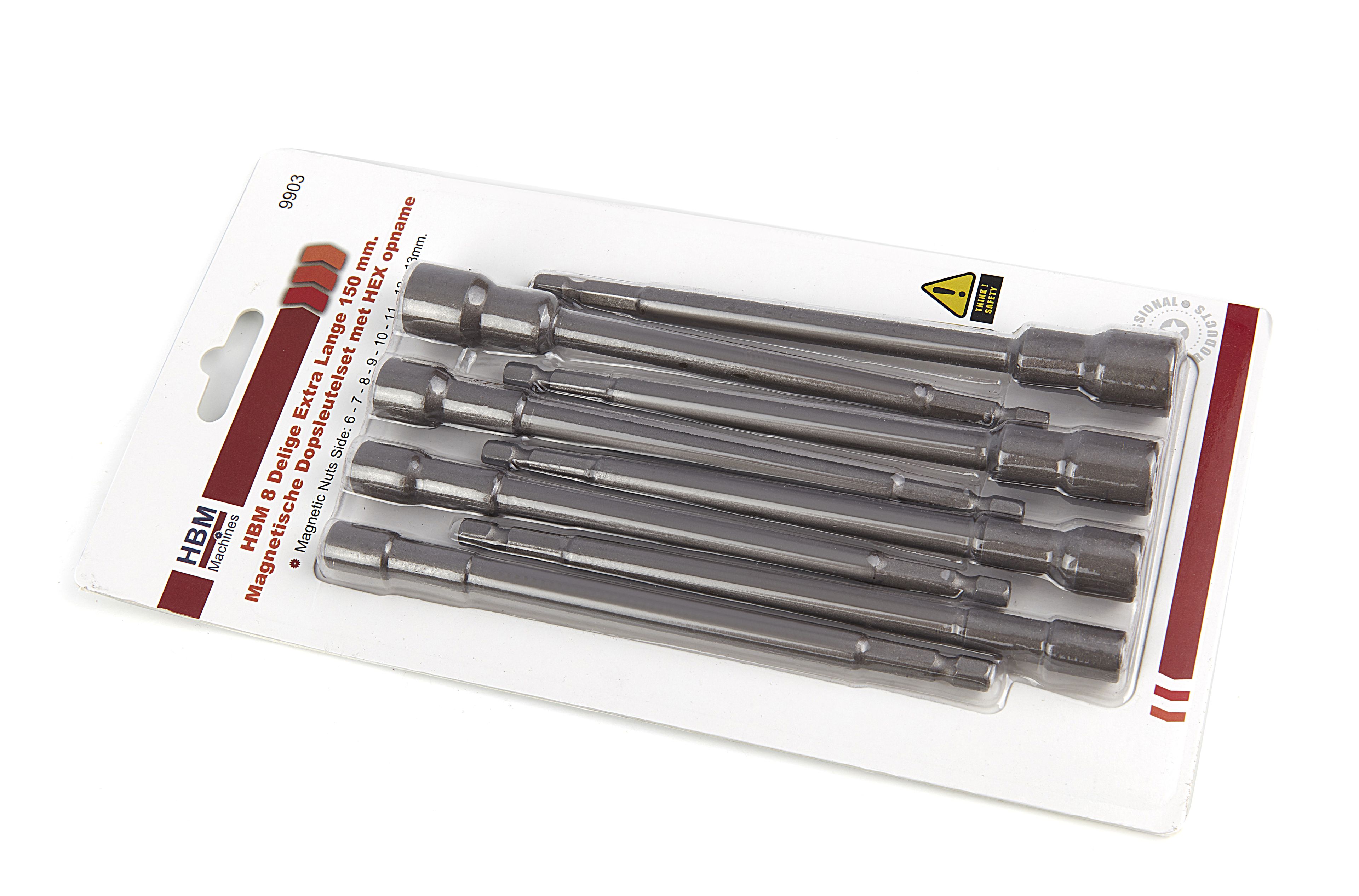 HBM 8 Lieferbar Extra Lang 150 mm. Magnetischer Steckschlüsselsatz mit HEX-Interface Image 4