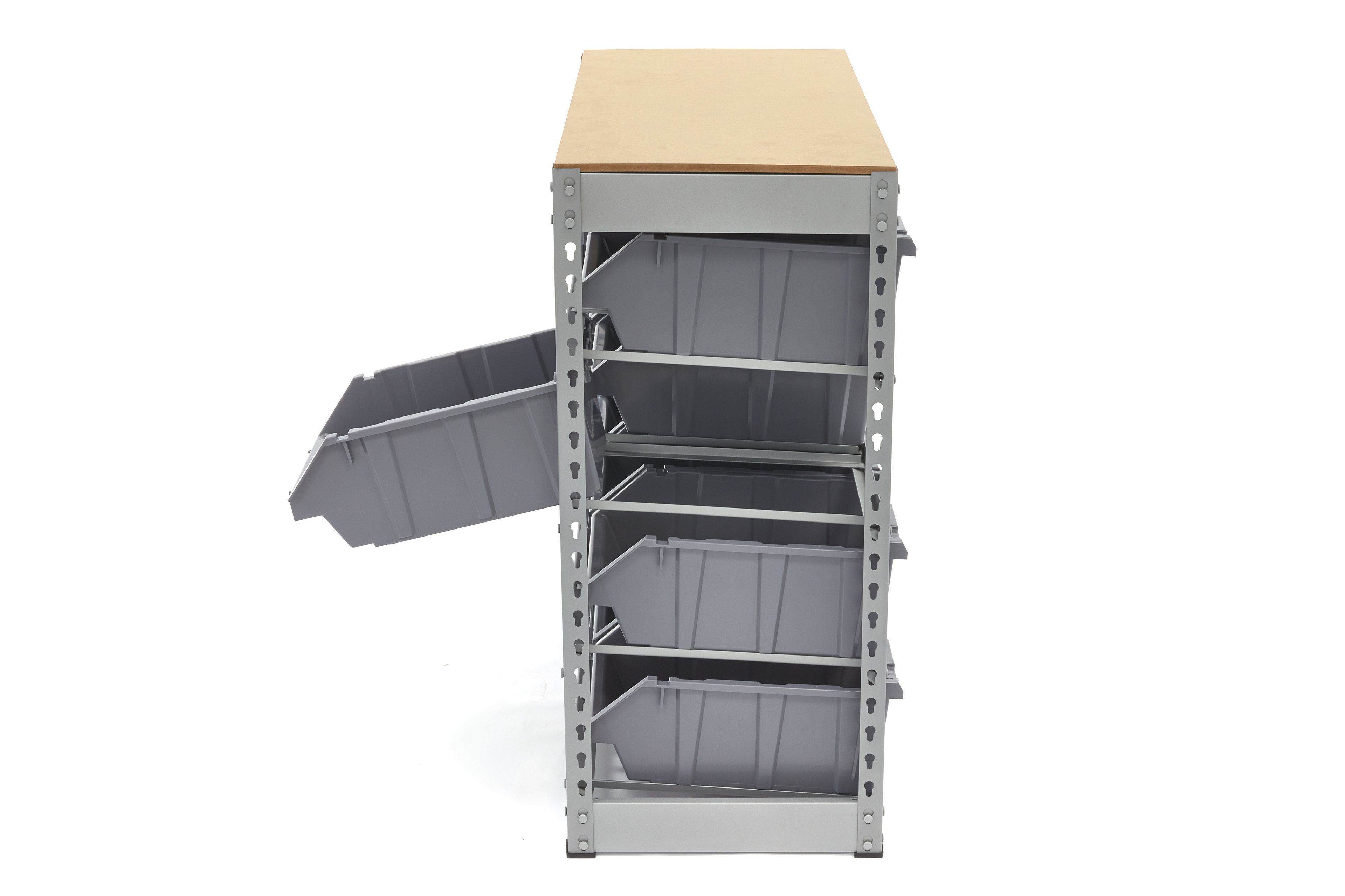 HBM Armario de contenedores, sistema de almacenamiento, estante con 12 cajas de almacenamiento Image 10