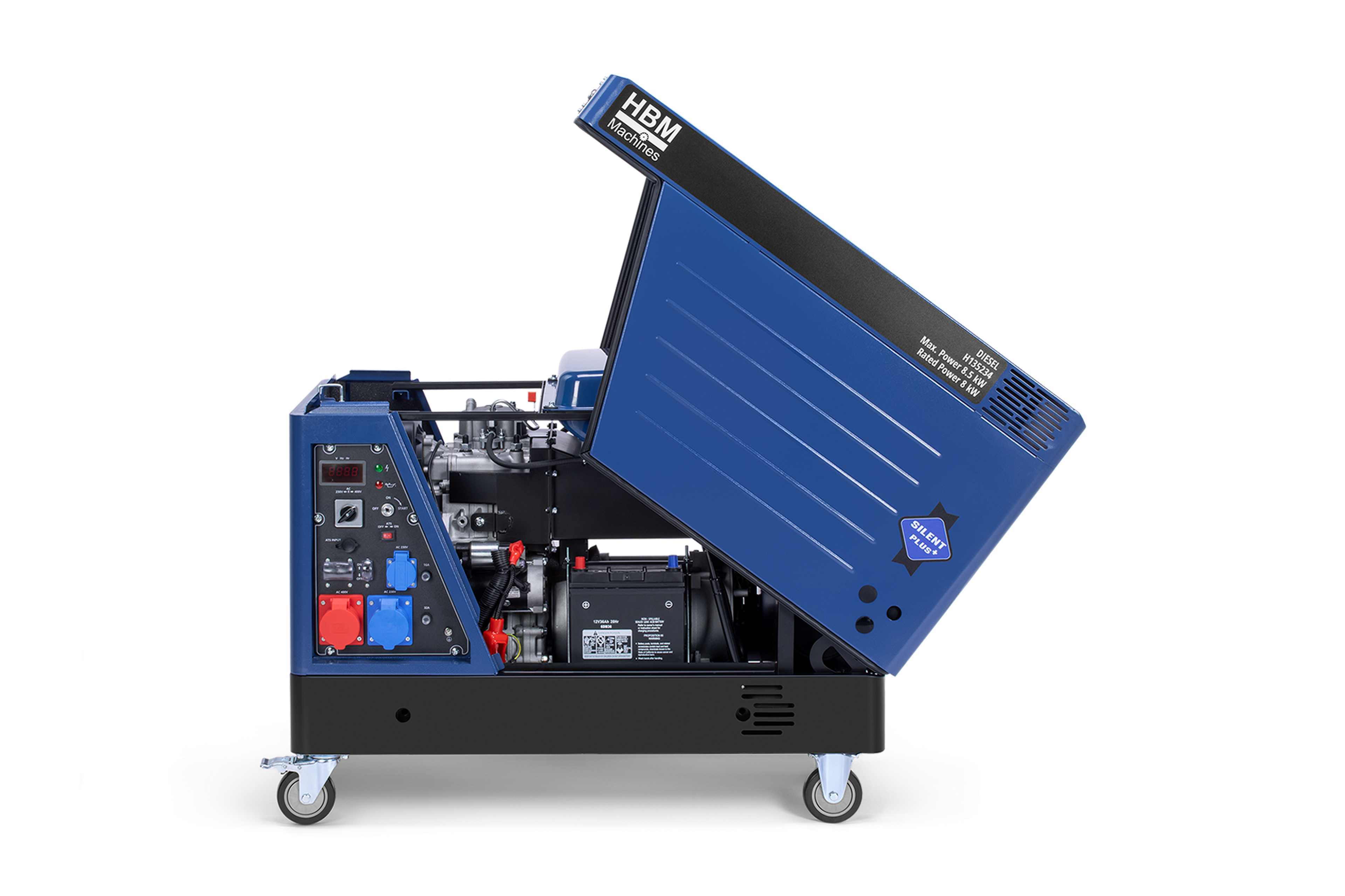 HBM générateur diesel avec moteur diesel de 733 cm³ 230V/400V 8500W Image 12