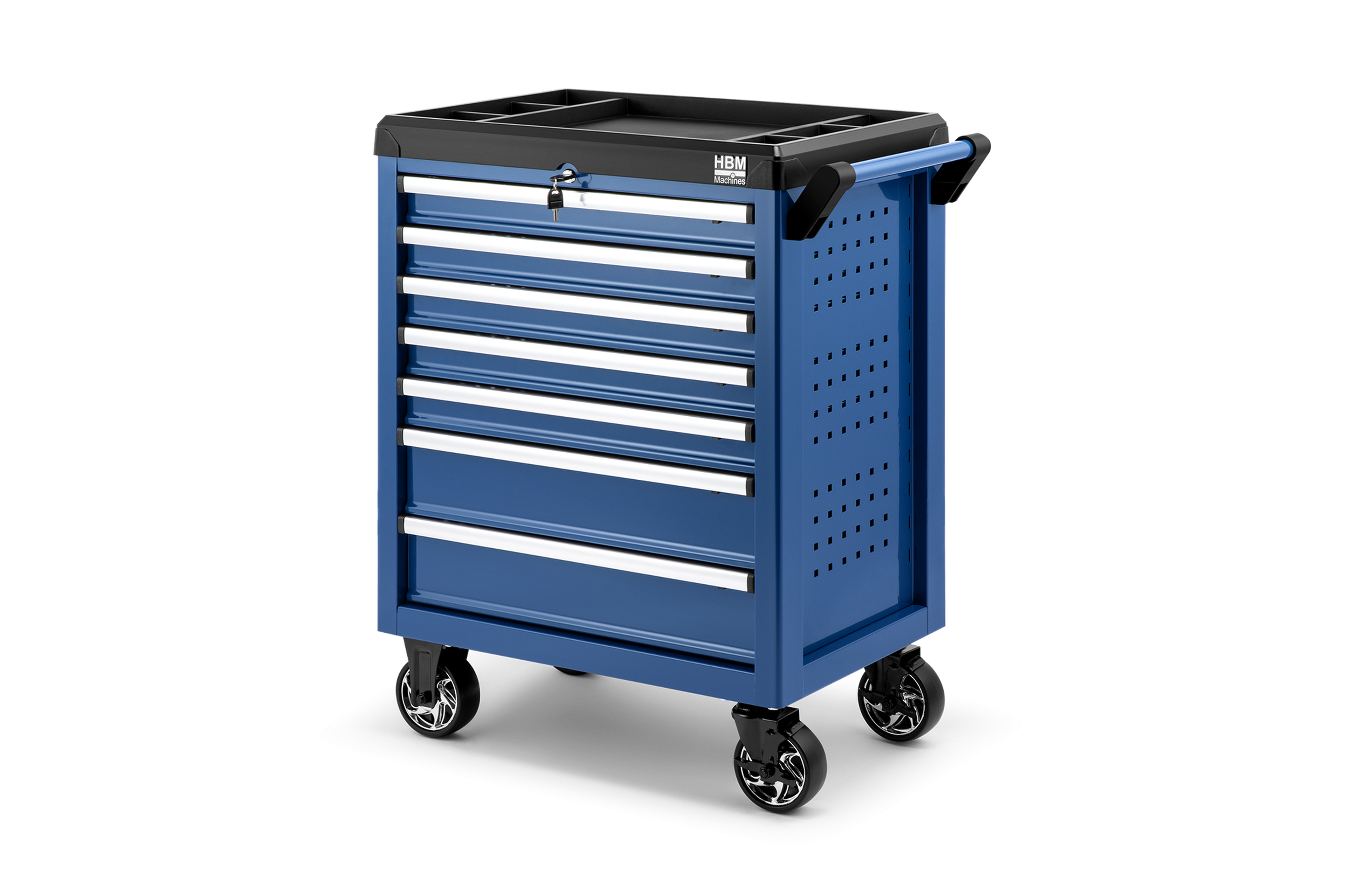 HBM gevulde gereedschapswagen 154-delig blauw