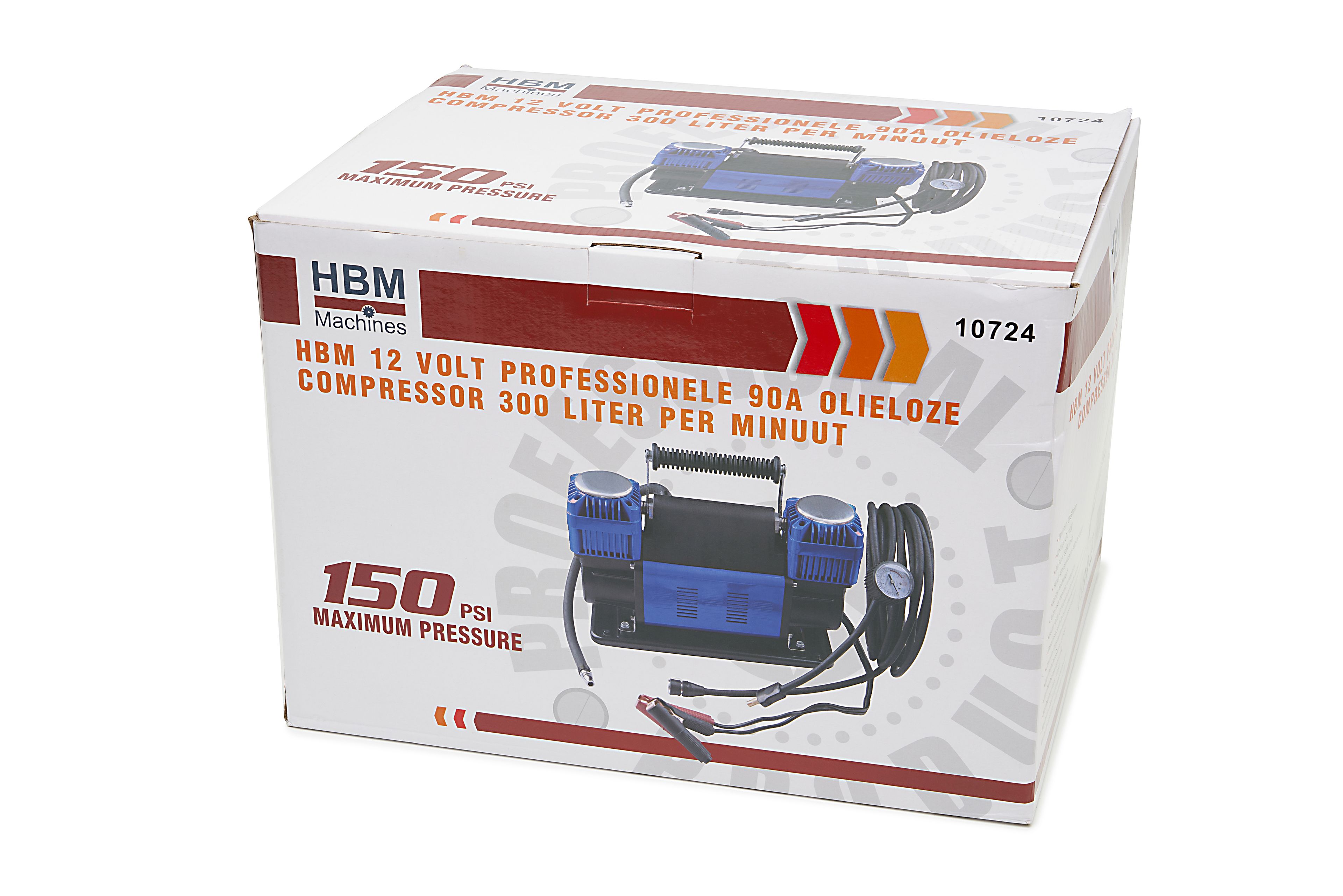 HBM Compresseur professionnel sans huile 12 V 90 A 250 litres par minute Image 8