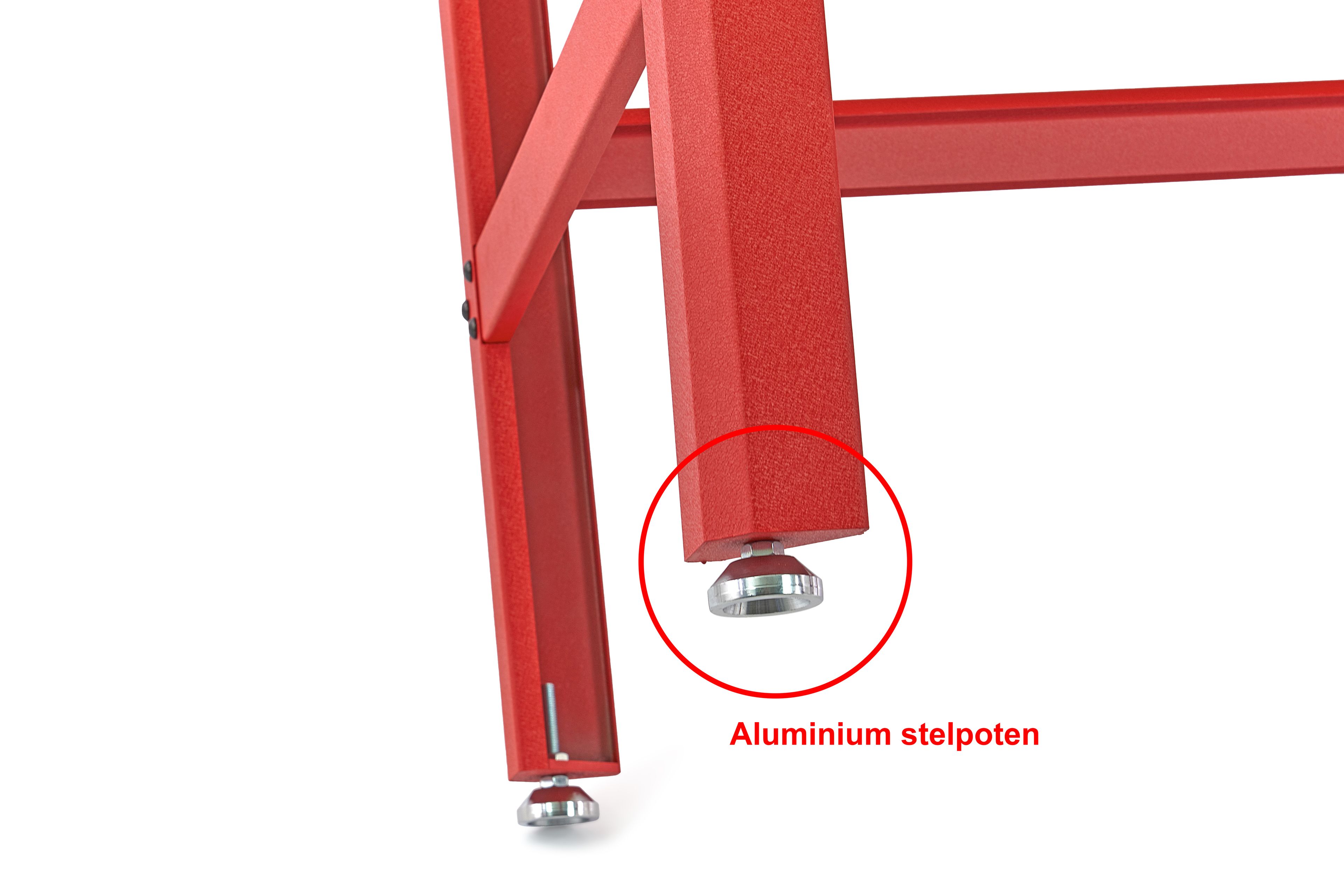 HBM établi 155 cm avec 5 tiroirs, plan de travail en bois, rouge Image 9