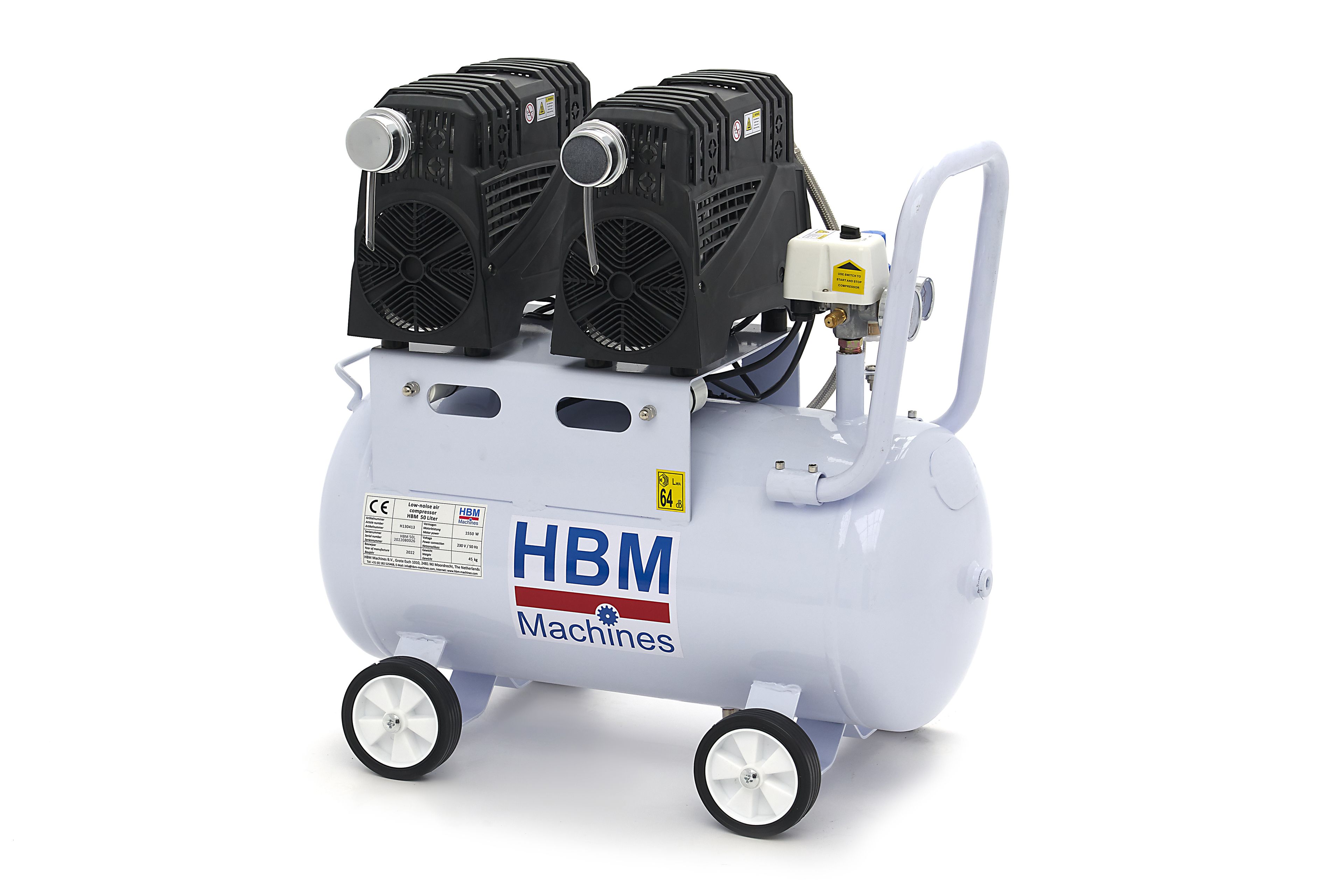 Compresor de Bajo Ruido HBM - 2 PK 50 Litros Modelo 2