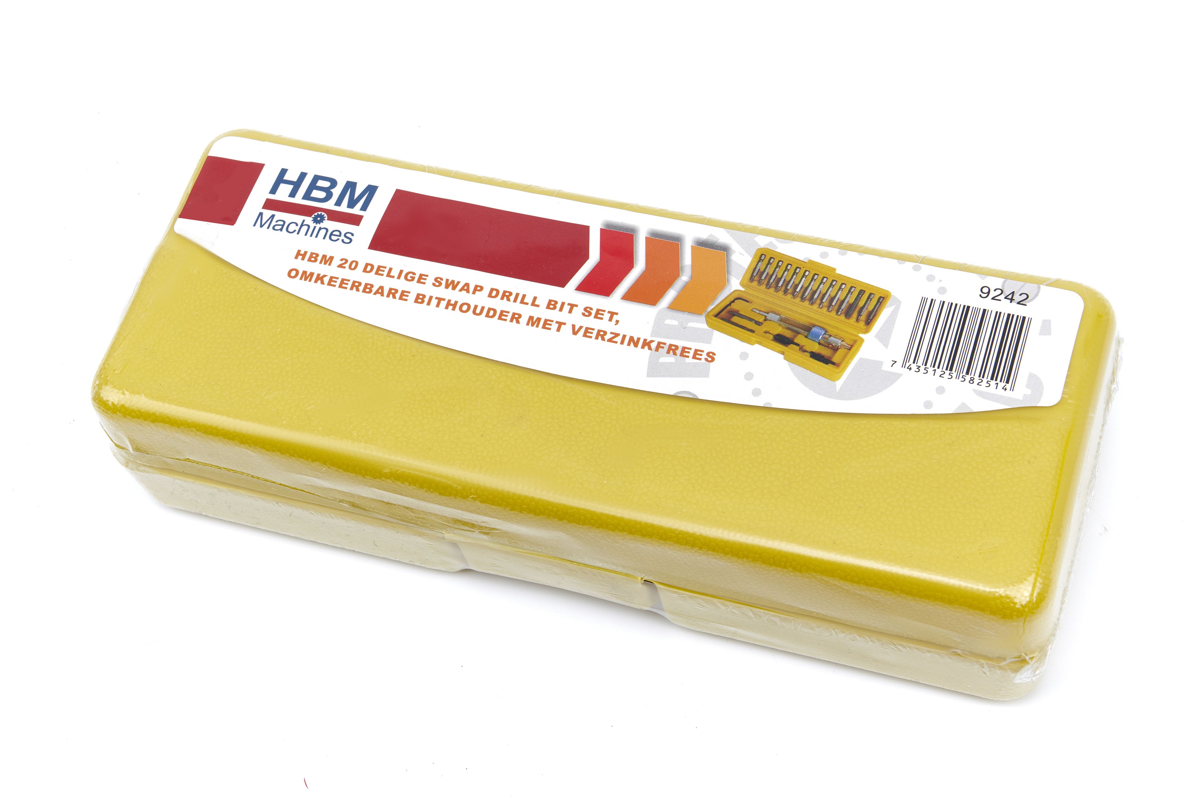 HBM 20 Delige Swap Drill Bit Set, Omkeerbare Bithouder Met Verzinkfrees Image 7