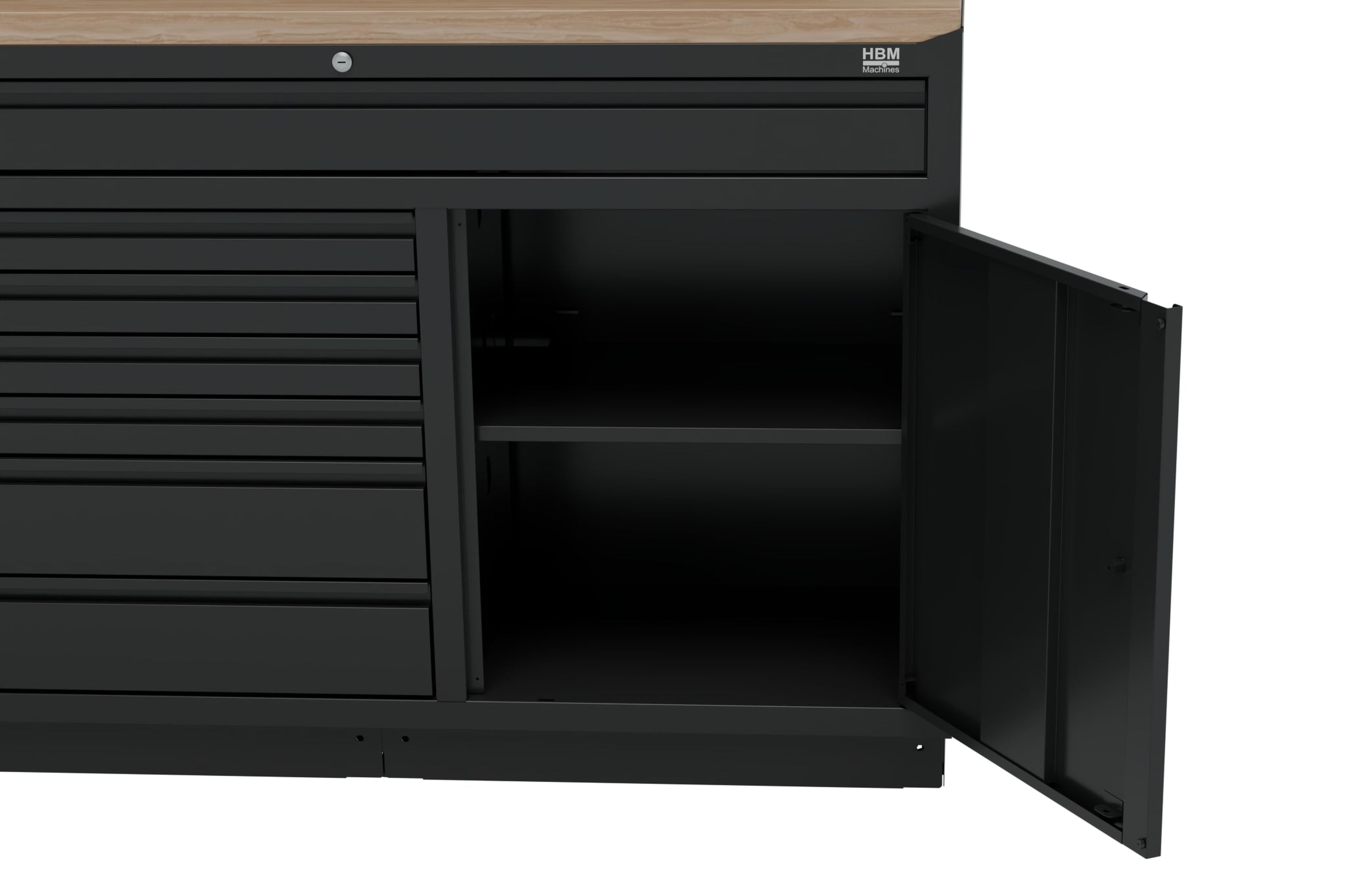 HBM modulair werkplaatssysteem 6-delig, zwart Image 7