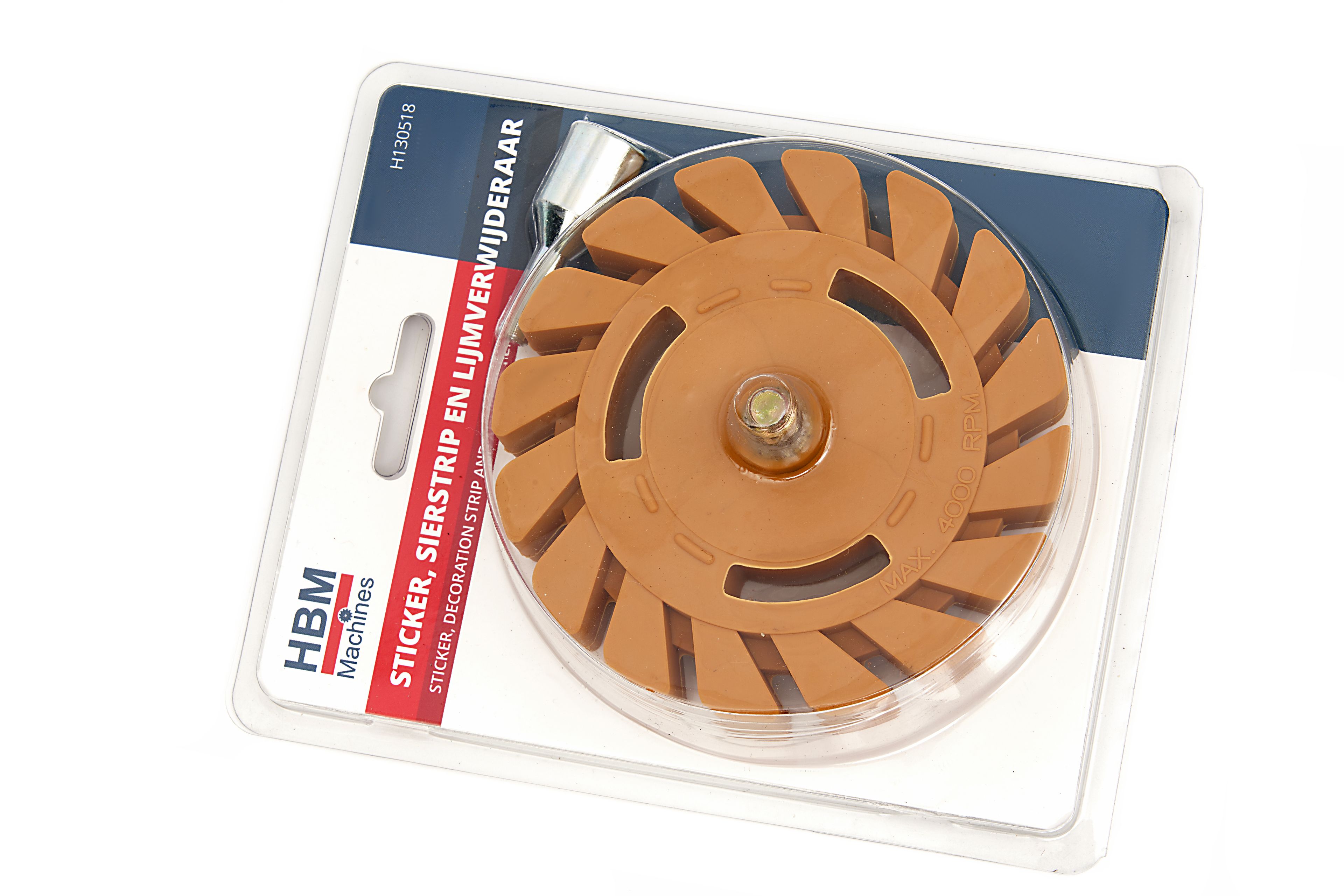 HBM 100 mm. Adesivo, Striscia decorativa e Rimuovi adesivo con presa da 5/16 pollici e 6 mm. Adattatore per il trapano Image 4