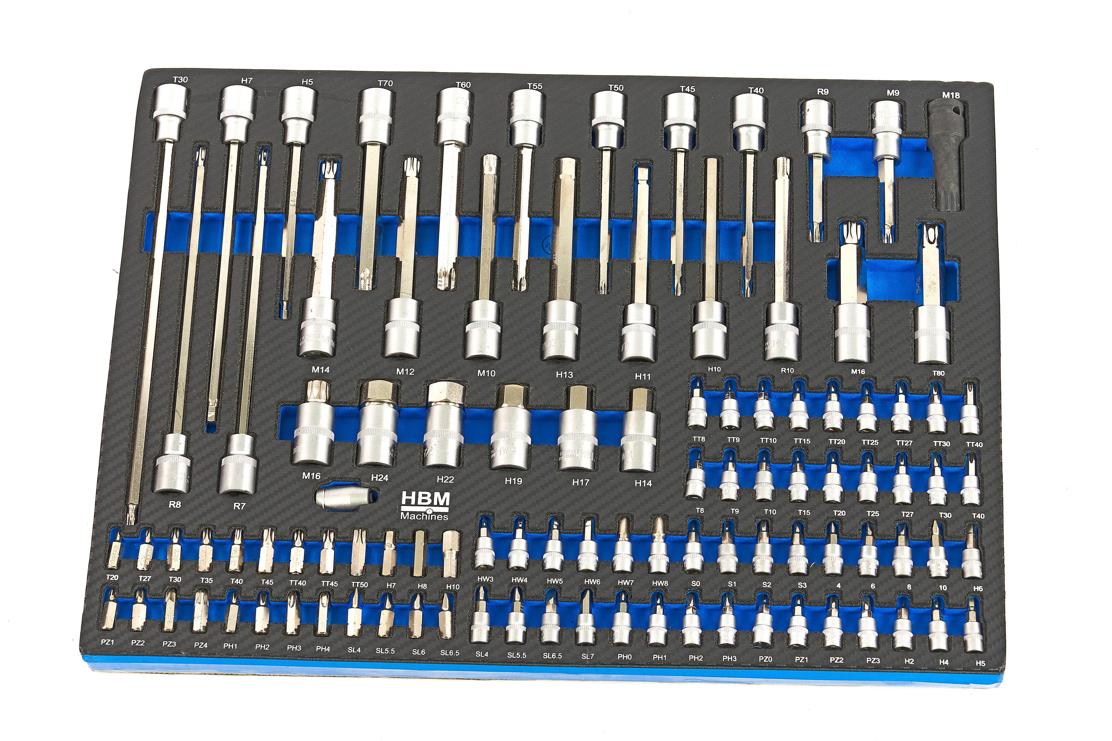 HBM inlays met gereedschapset 245-delig, voor gereedschapswagen, blauw Image 5