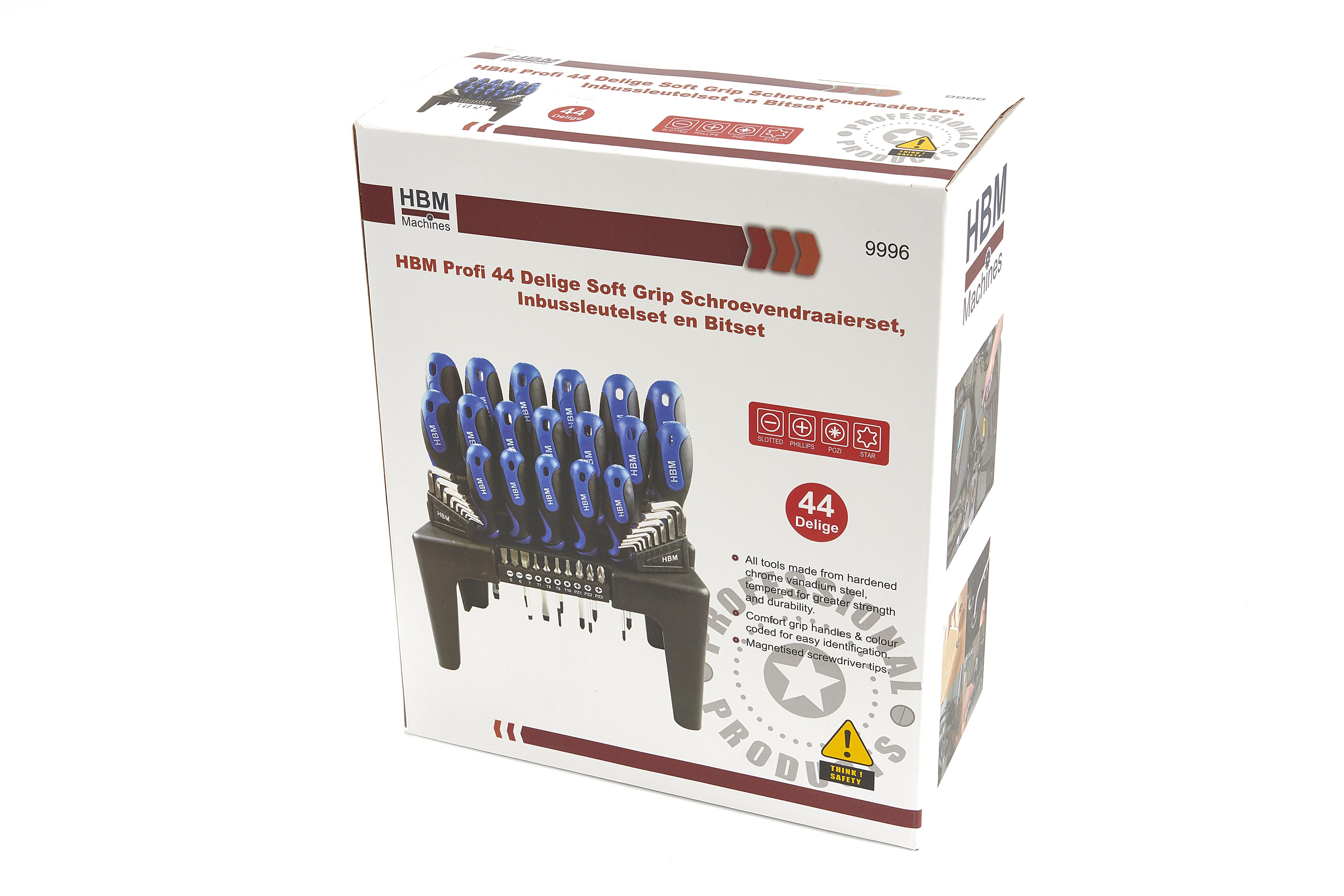 HBM Profi 44-teiliger Softgrip-Schraubendreher-Satz, Innensechskantschlüssel-Satz und Bit-Set Image 6