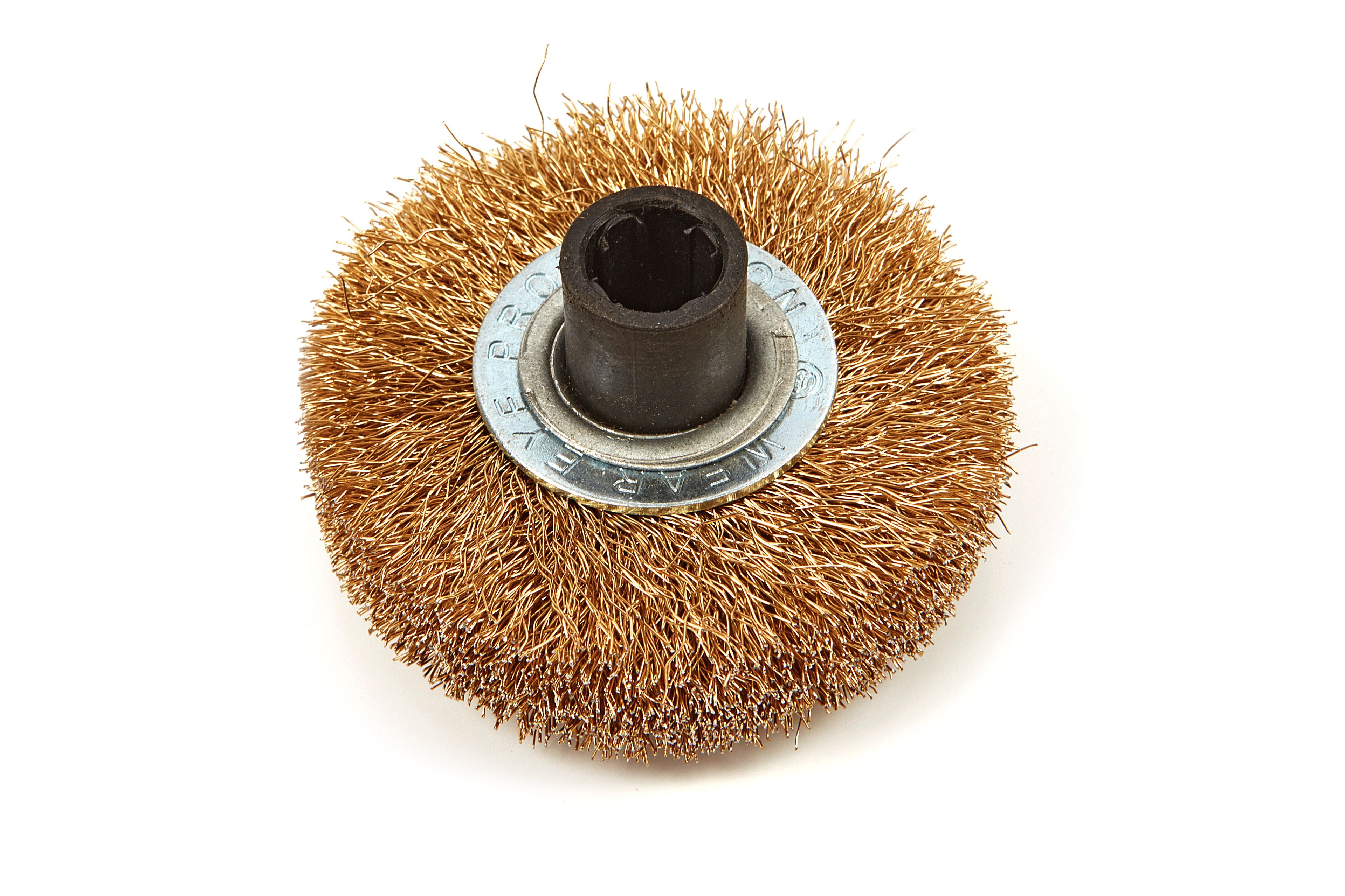 Brosse métallique HBM pour la mini machine à satiner / ponceuse HBM 60 x 10 mm.