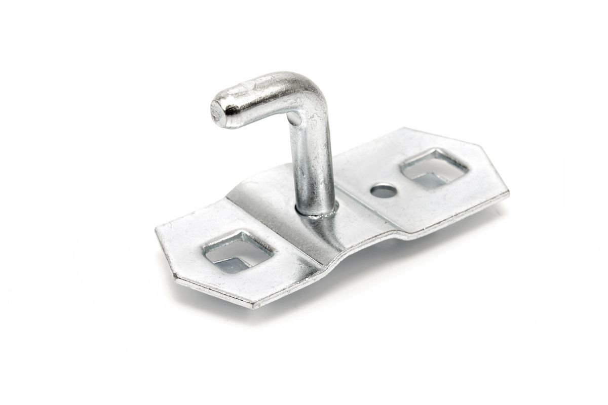 Gancho simple HBM 25 x 6 mm para pared de herramientas
