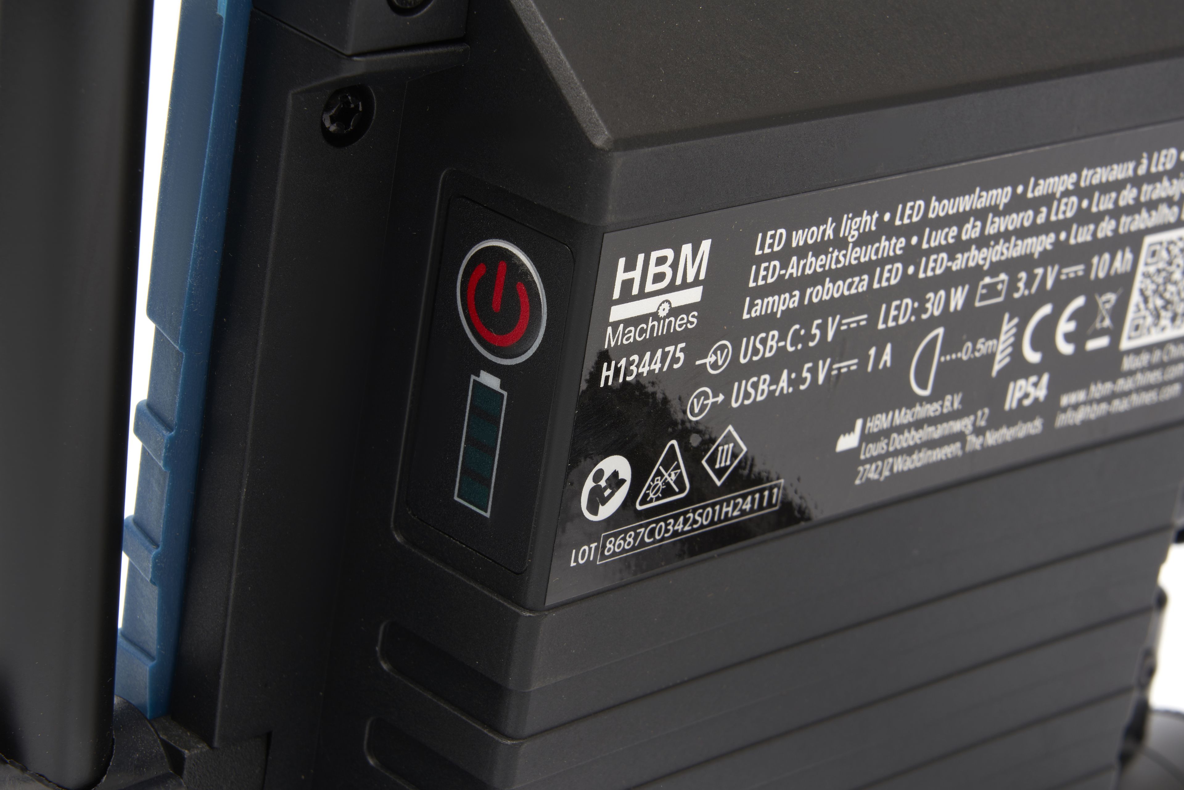 HBM LED accu bouwlamp 30 Watt, 3300 lumen, 6500K, klasse 3 Image 8