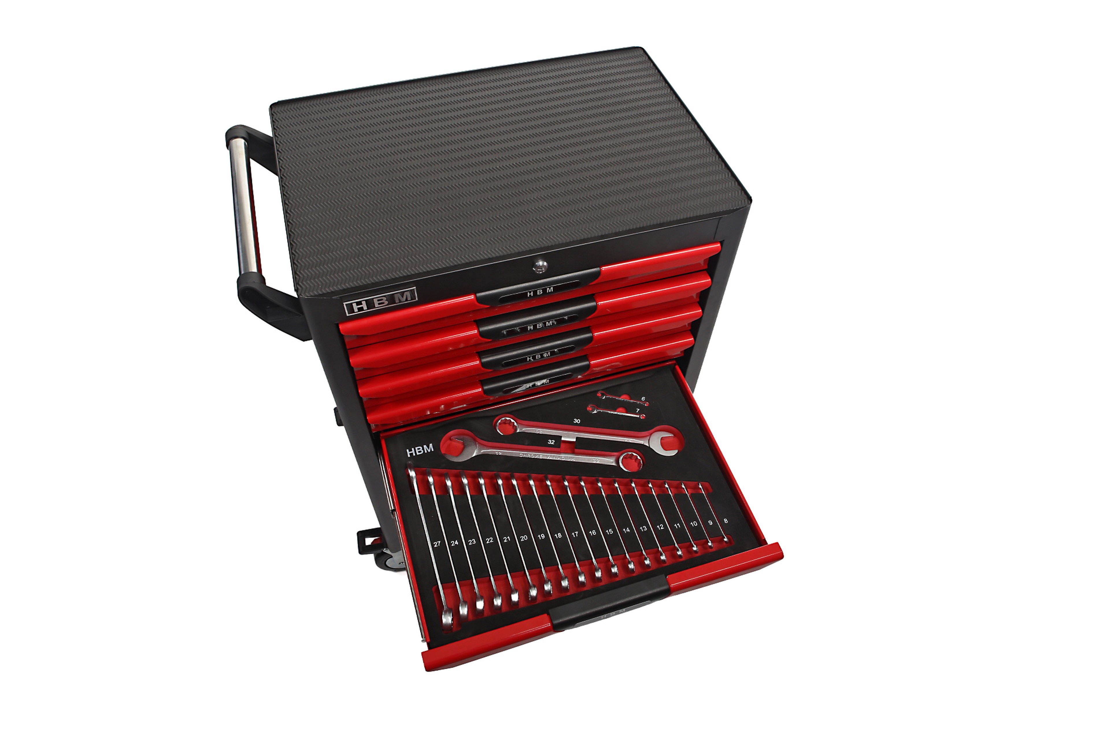 HBM professionele deluxe gevulde gereedschapswagen, 283 delig Image 9