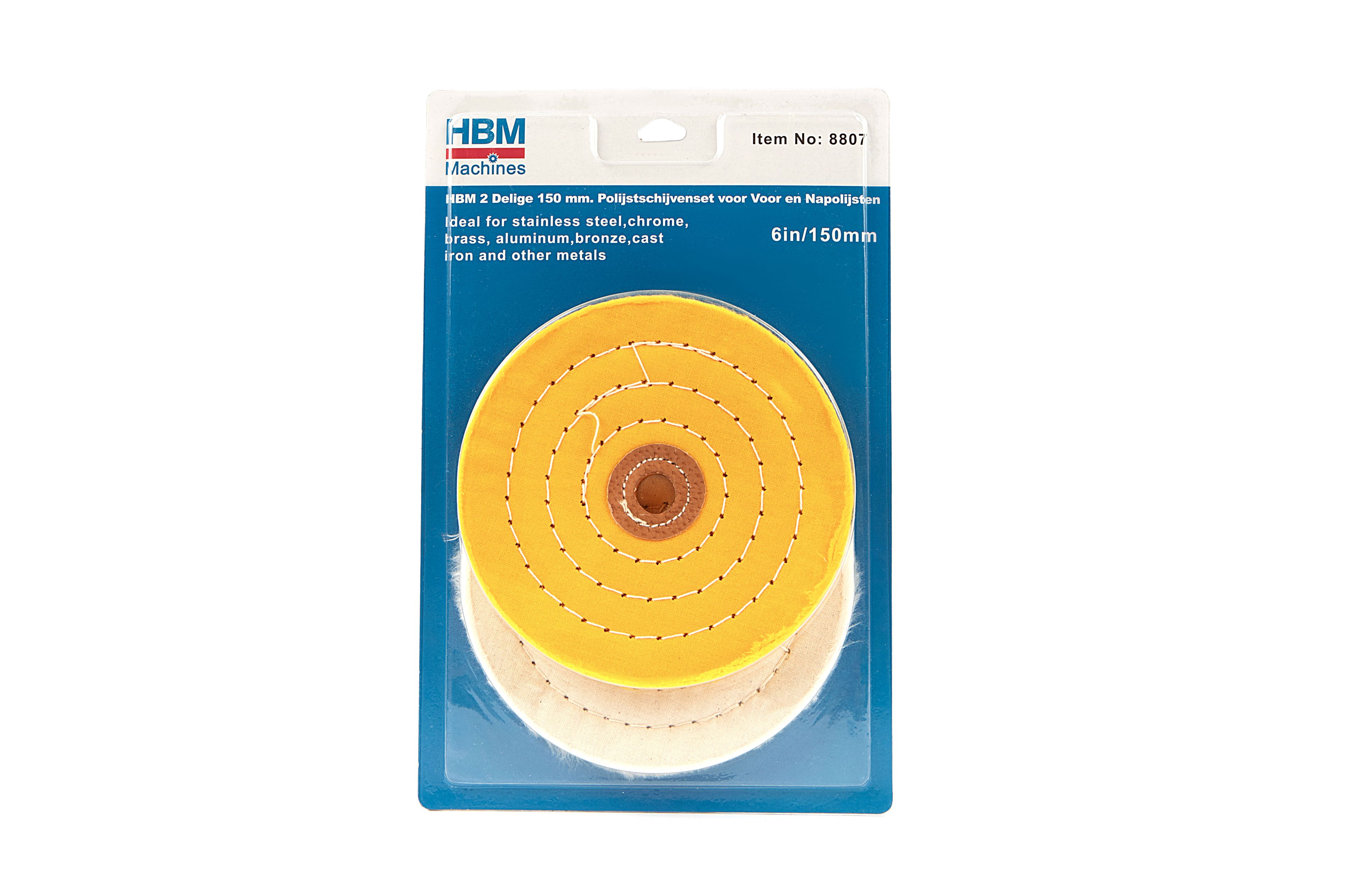 Set di dischi per lucidatura HBM 2 pezzi per lucidatura frontale e posteriore 150 mm Image 2
