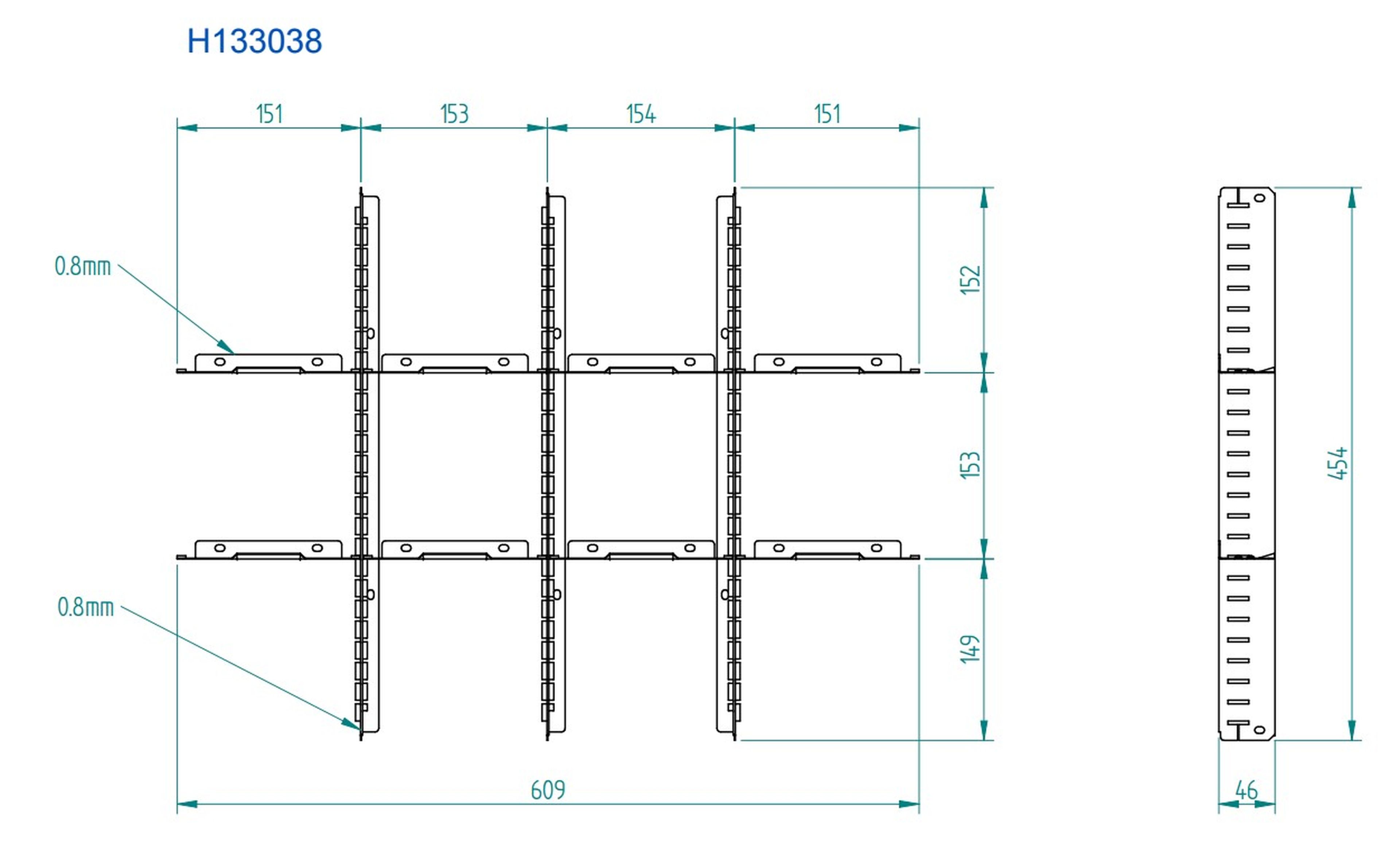 HBM Trennwand-Set 75 mm für 1 Schublade Image 6