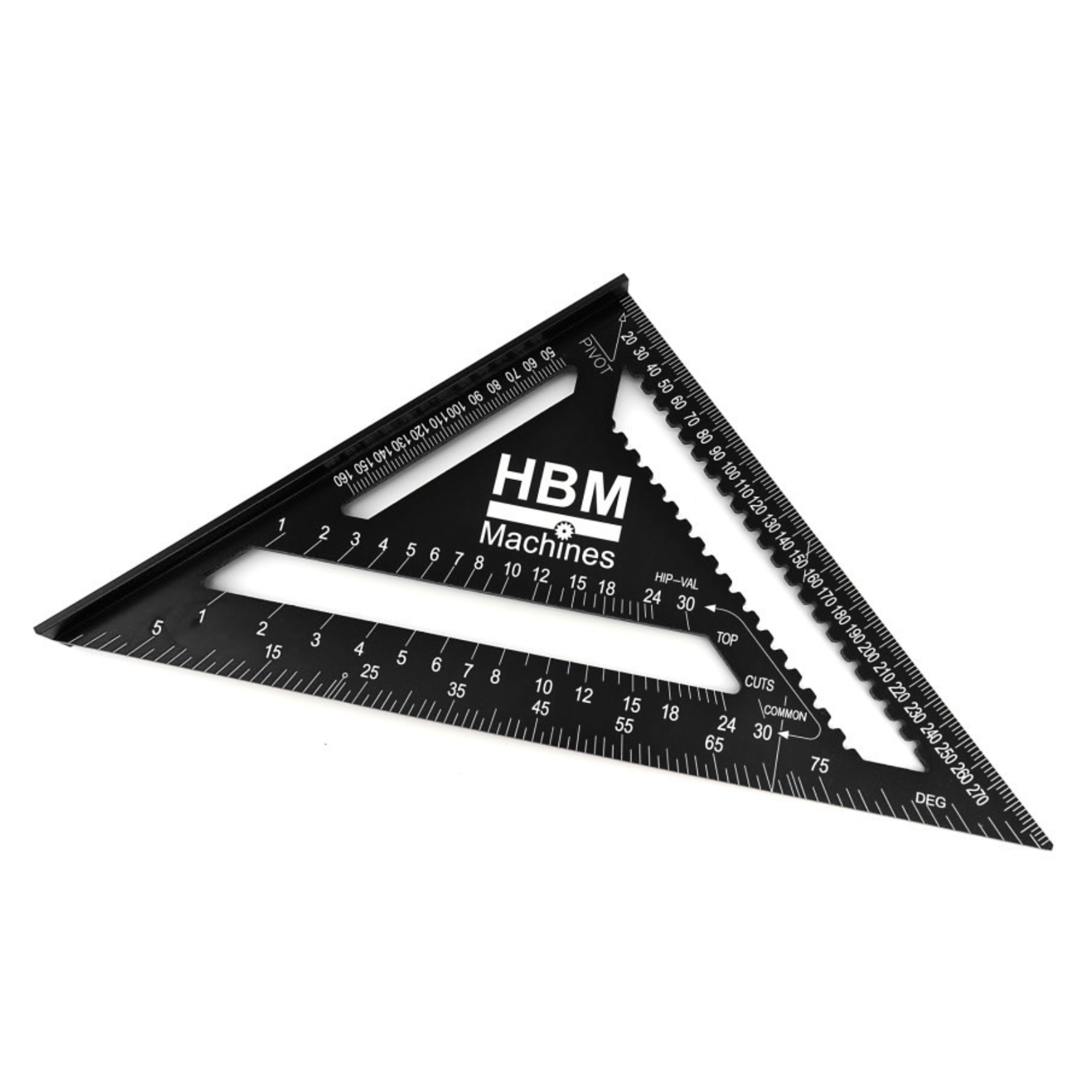 HBM 305 mm Aluminium Gradendriehoek - Blokhaak - Meetdriehoek