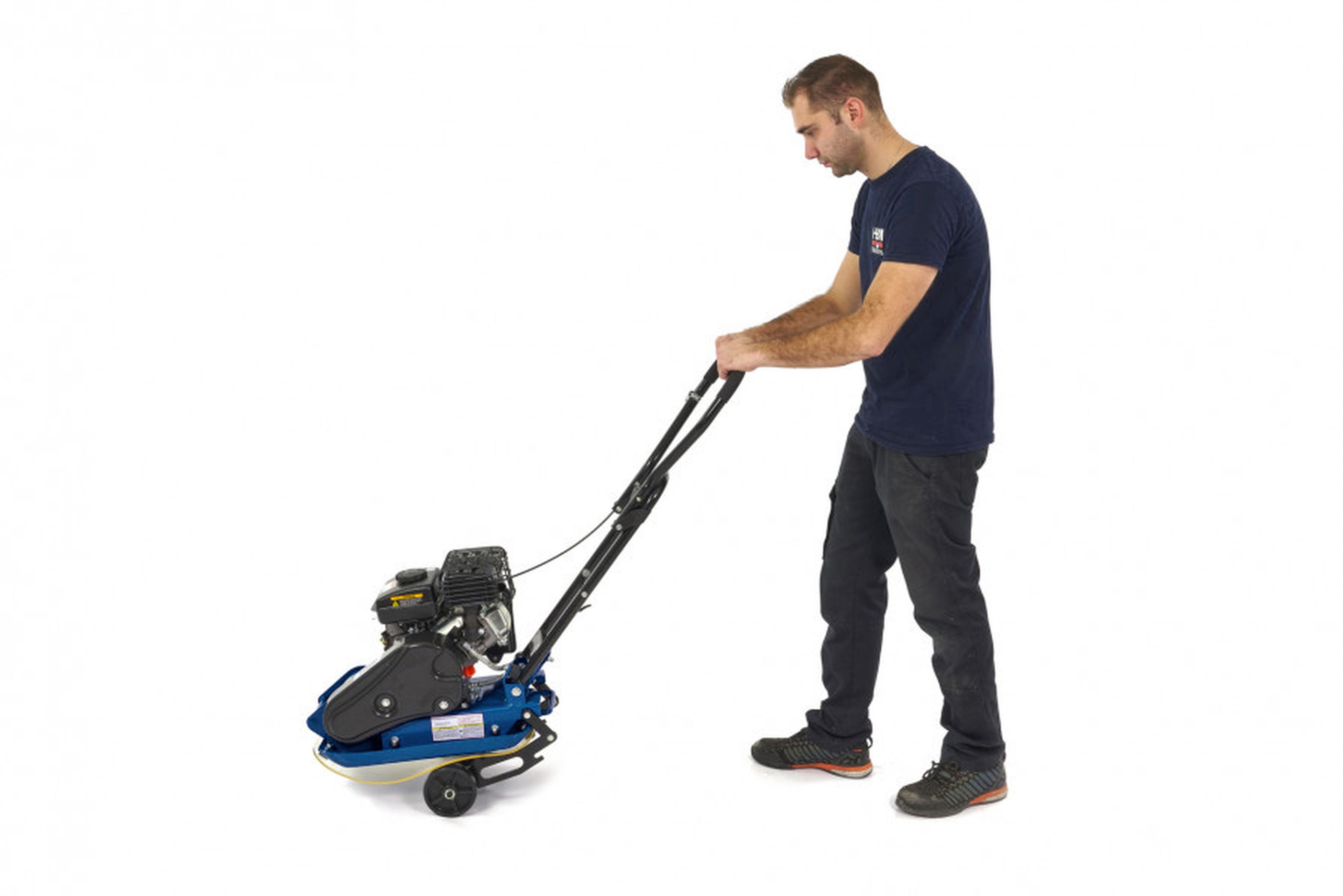 HBM Plaque vibrante avec jeu de roues et plaque de protection de la pose 8200N 2,8 HP / 78.5 CC Image 6