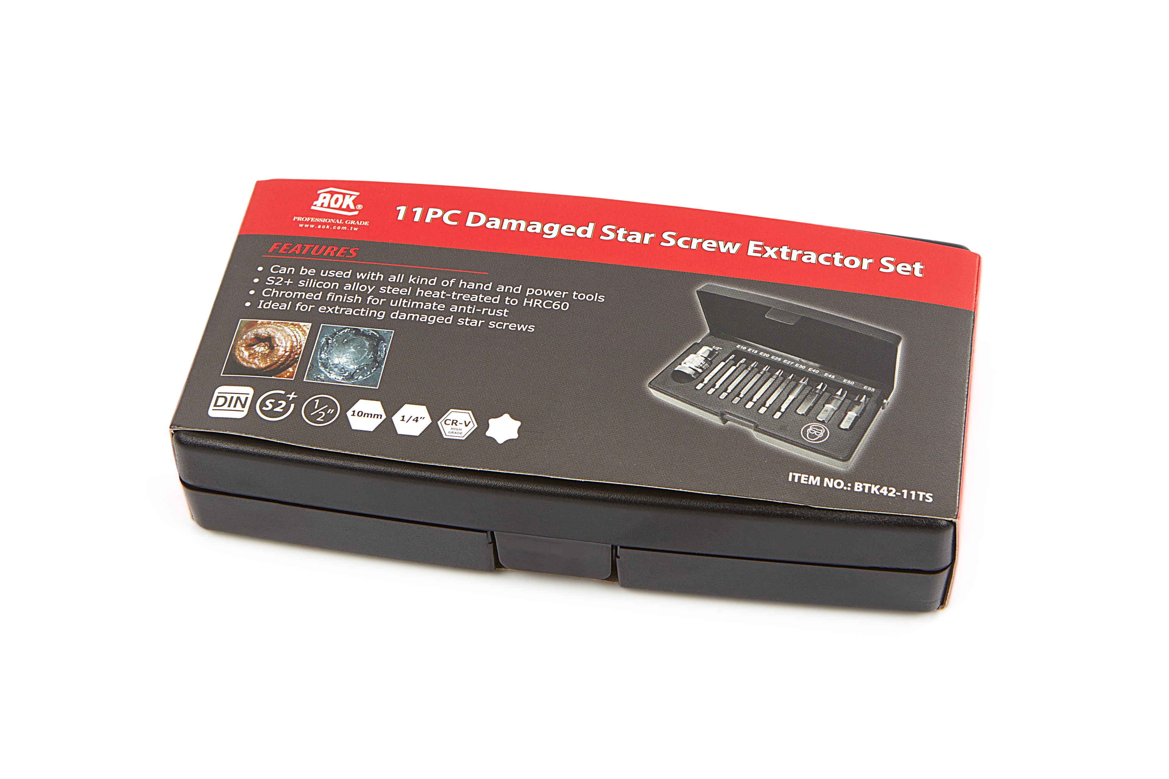 Set di rimozione delle viti a torsione AOK 11 pezzi professionale Image 3