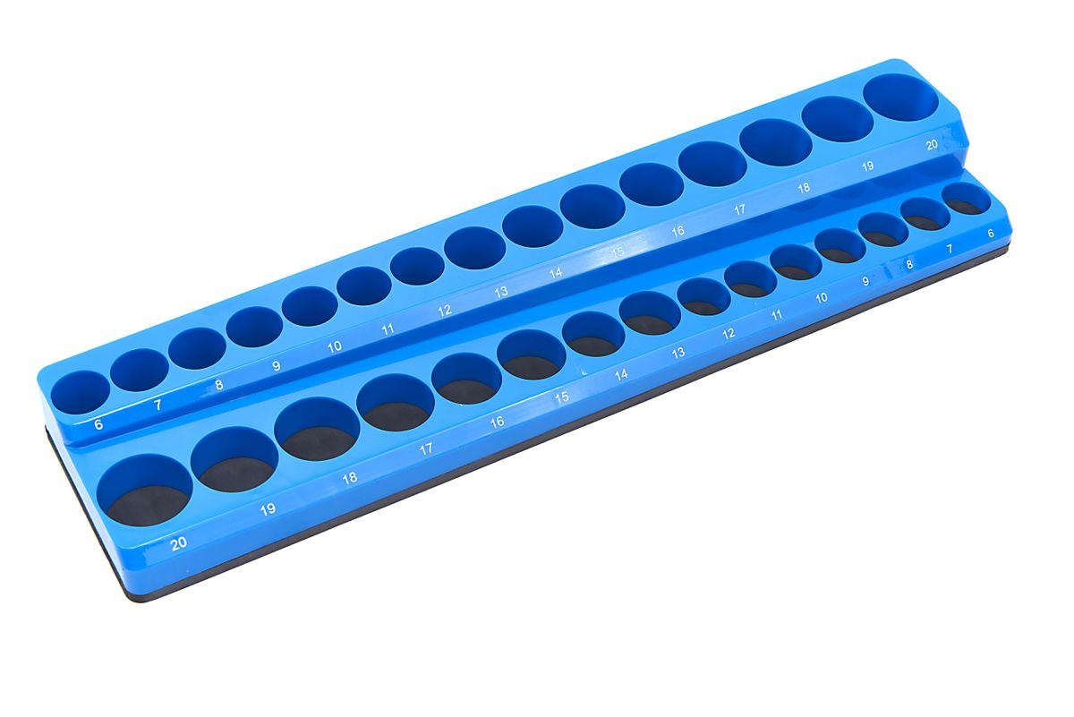 HBM Magnet-Zubehörhalter für 30 Stück 3/8 Zoll metrisch, blau