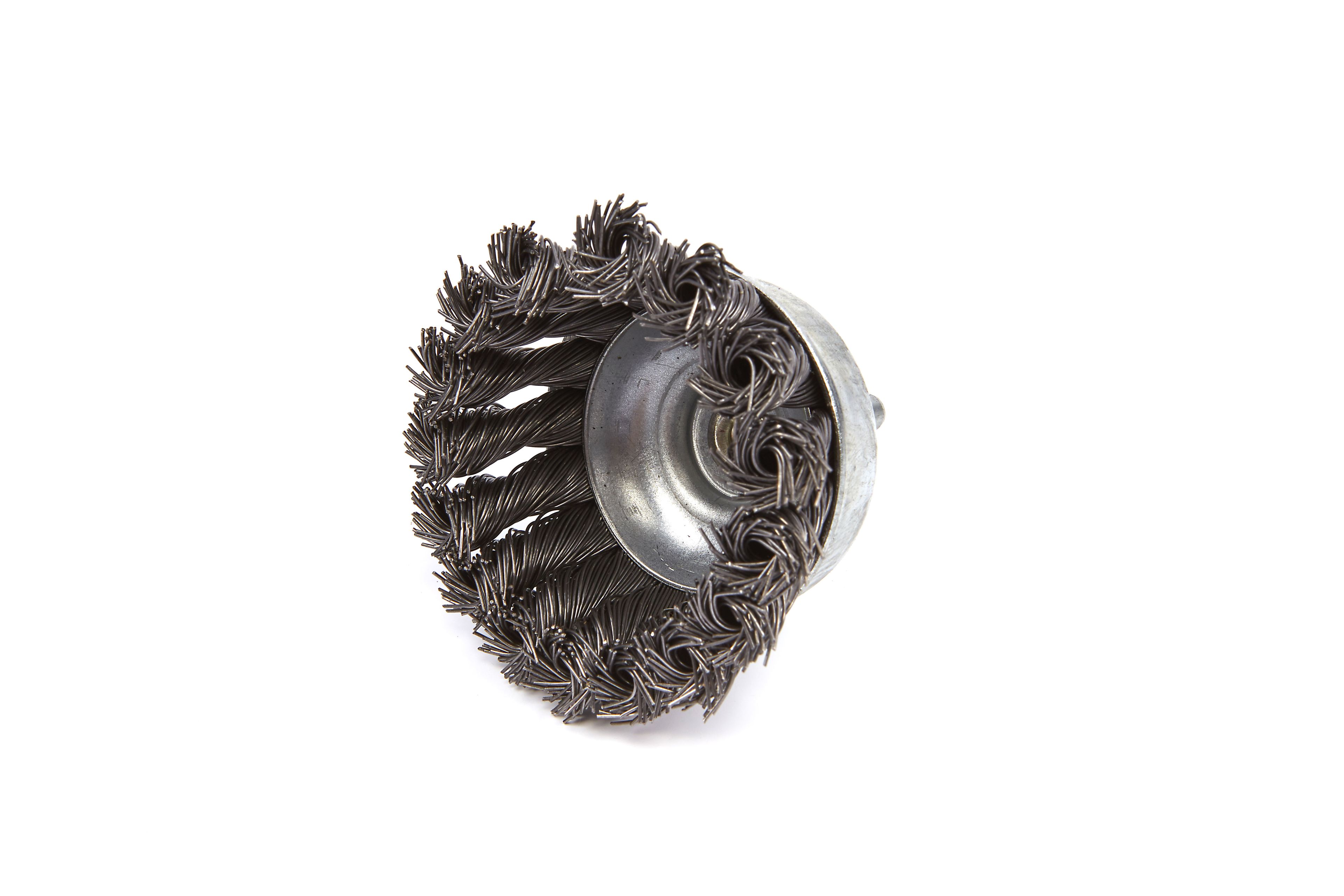 HBM 75 mm Topfbürste mit gewelltem Stahldraht, 6 mm Kopf Image 2