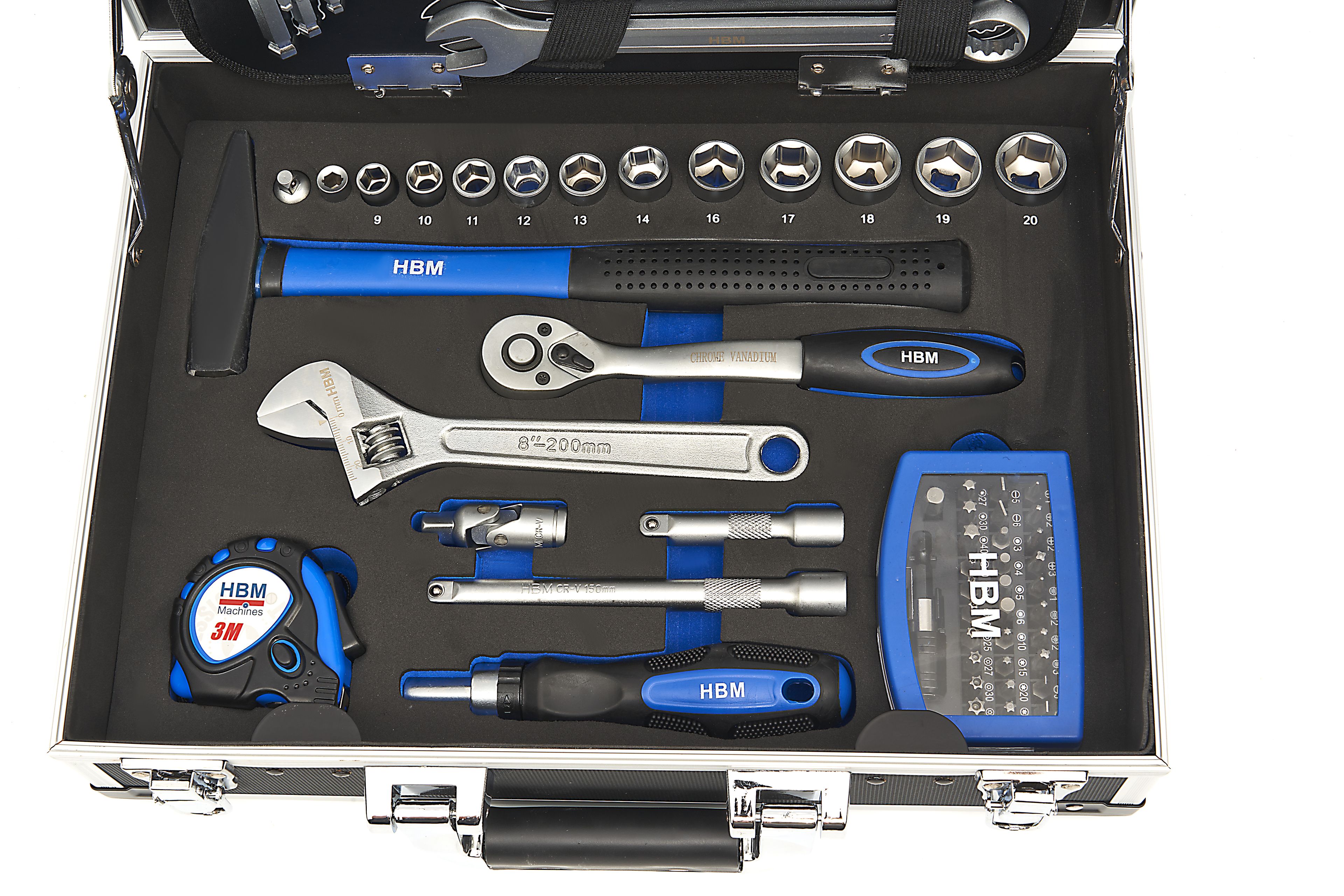 HBM 82 Delige Professionele Gereedschapskoffer, Gereedschapsset met EVA Inlay Image 7