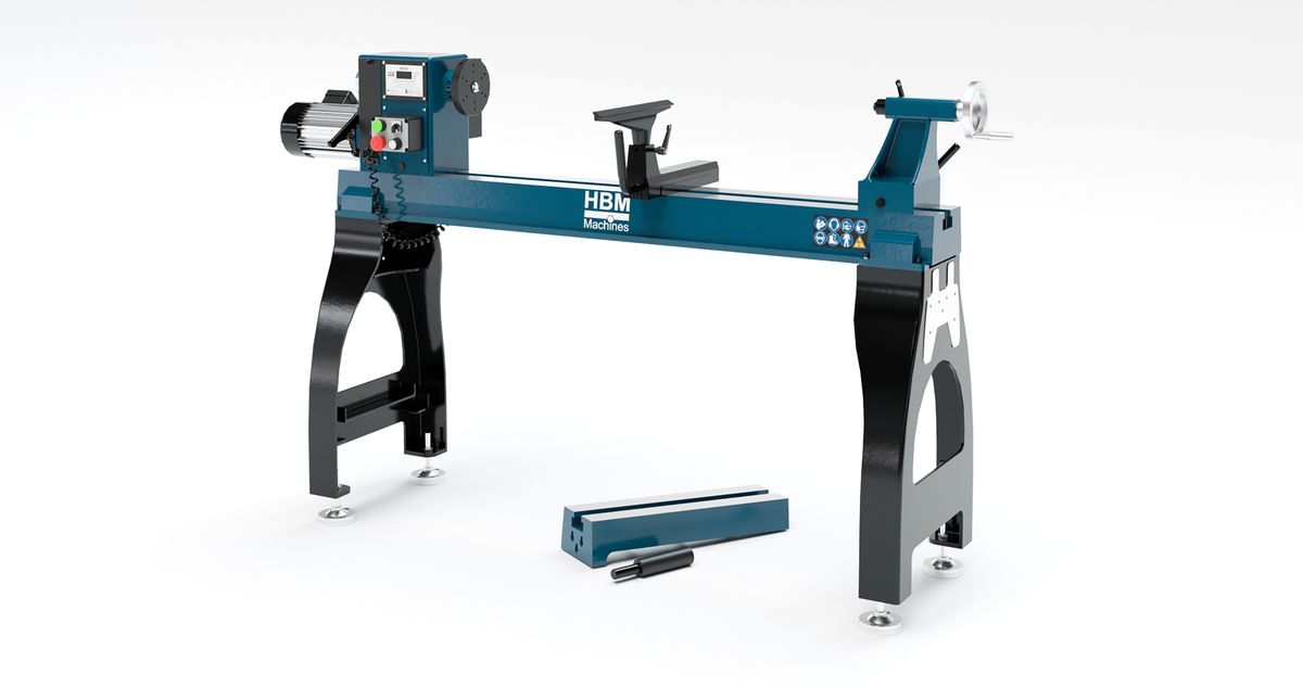 Torno de madera variable HBM 1200 x 460 mm