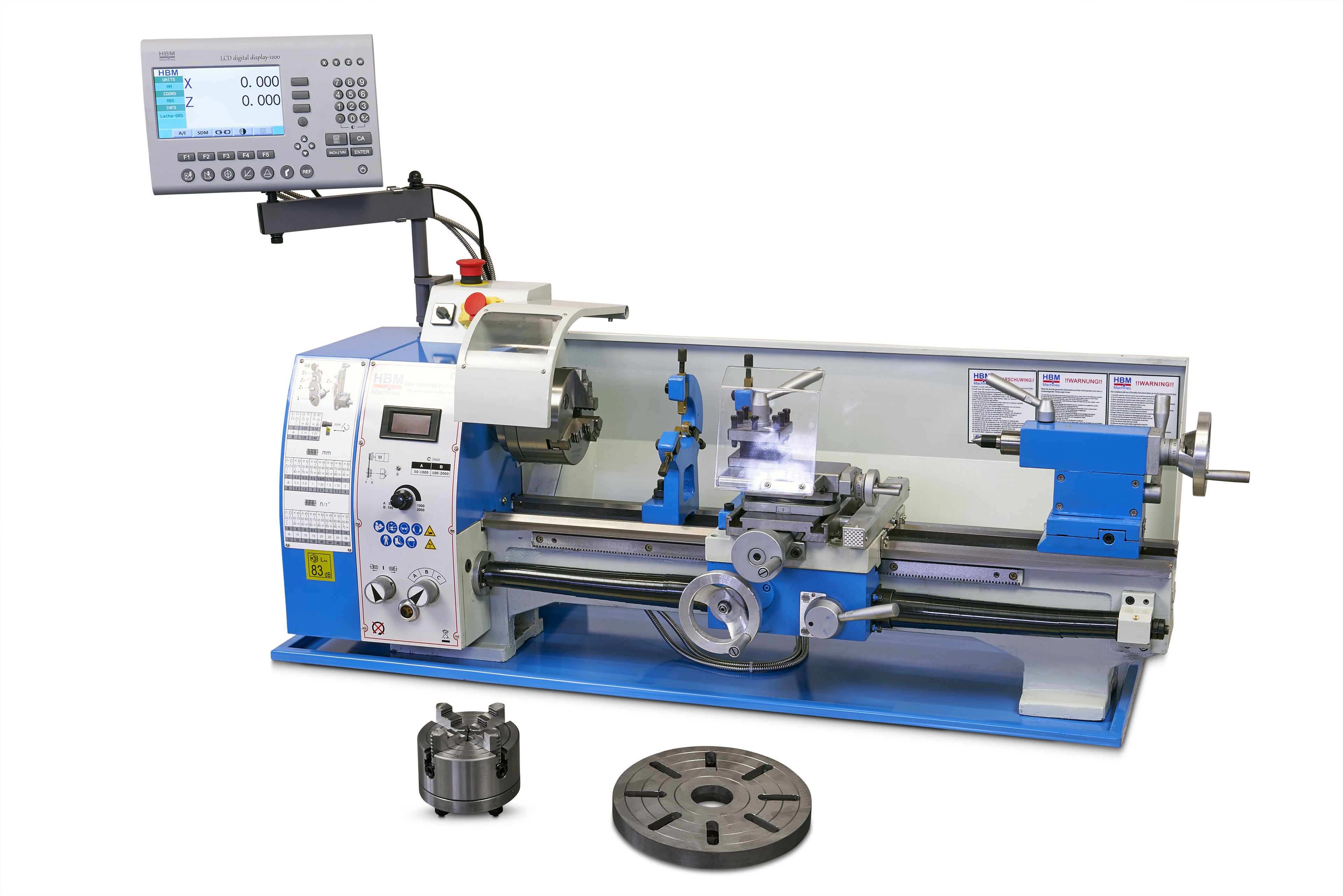 HBM torno metálico 250 x 550 DRO