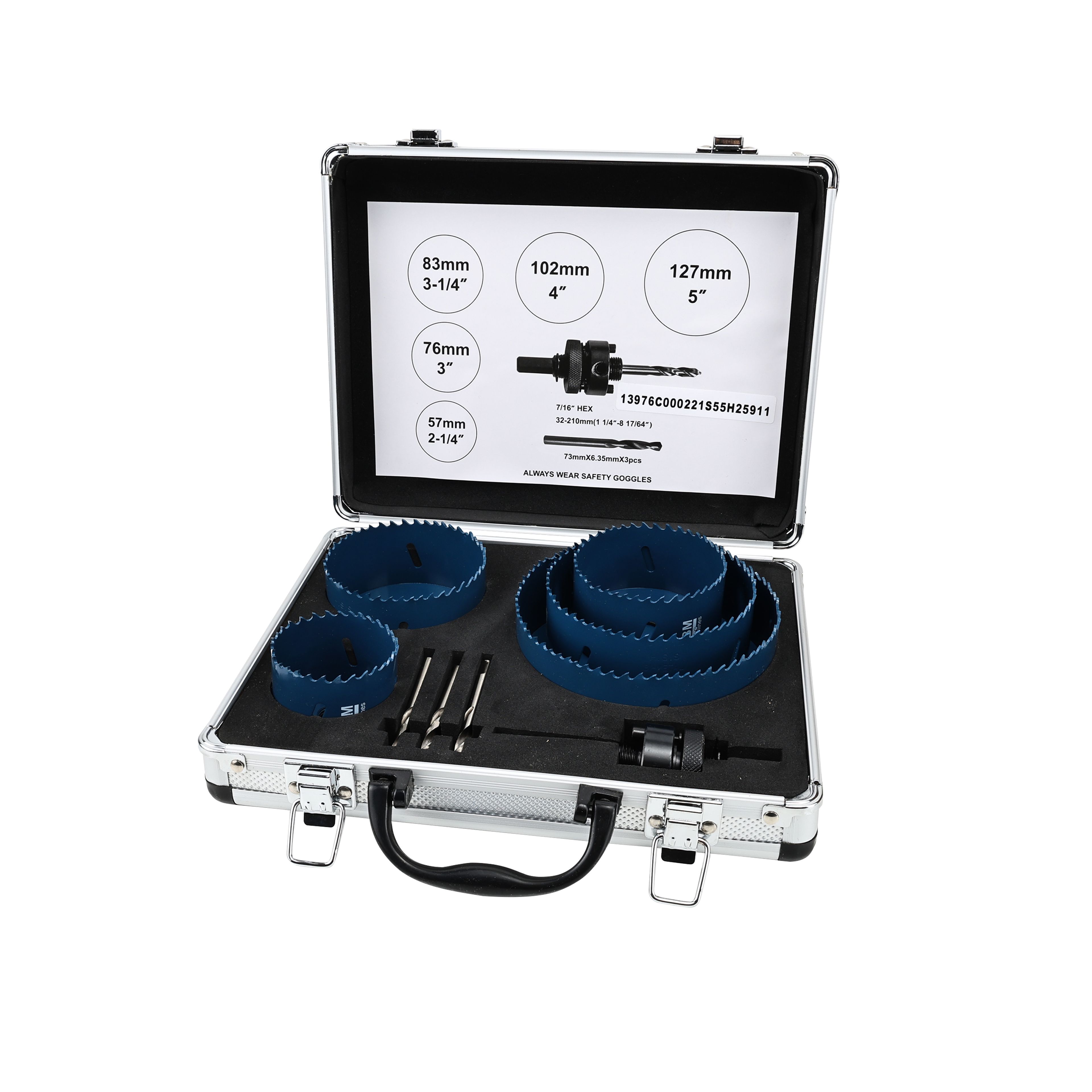 HBM Juego de sierras de corona bimetálicas de 9 piezas, tamaños grandes Image 6