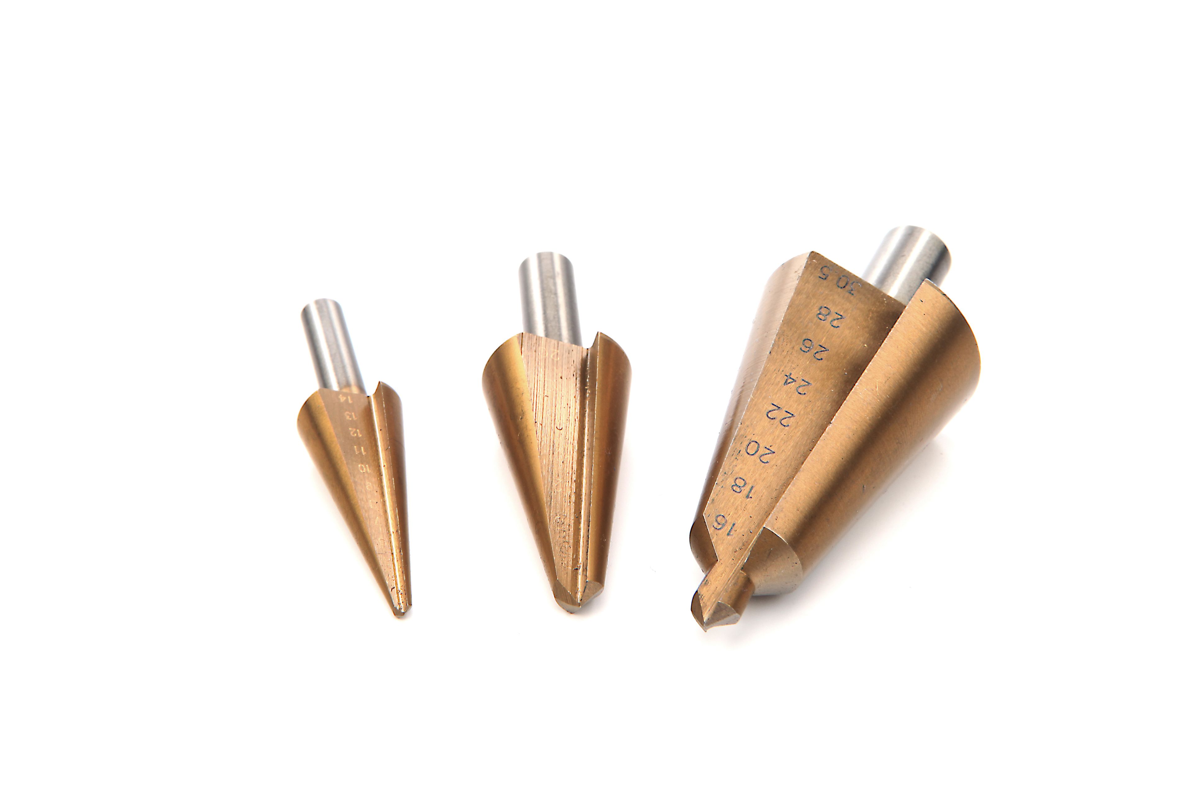 HBM TiN-beschichteter konischer Plattenbohrersatz 3-teilig Image 2