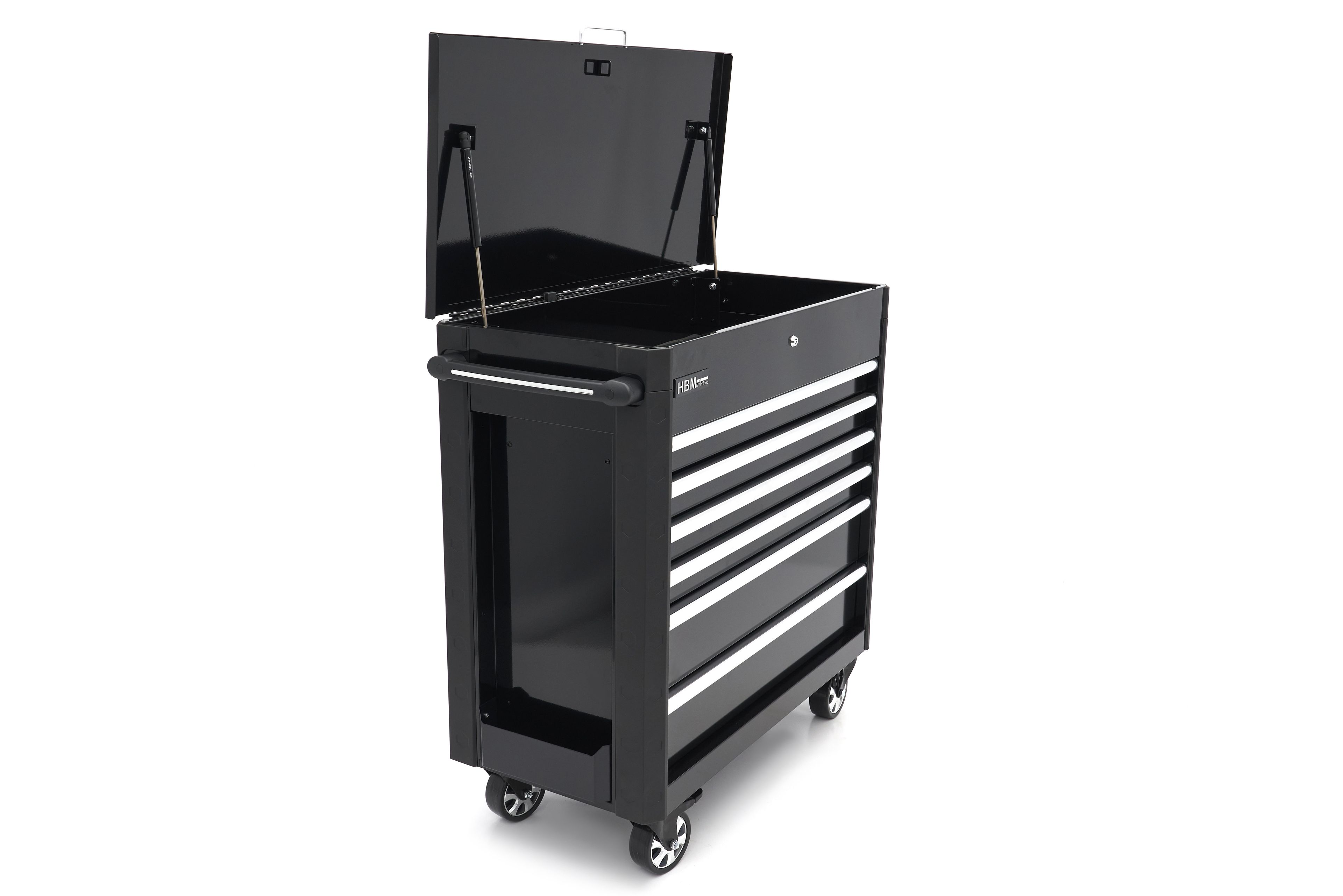 Carro de herramientas HBM con 6 cajones, 97 cm, negro Image 5