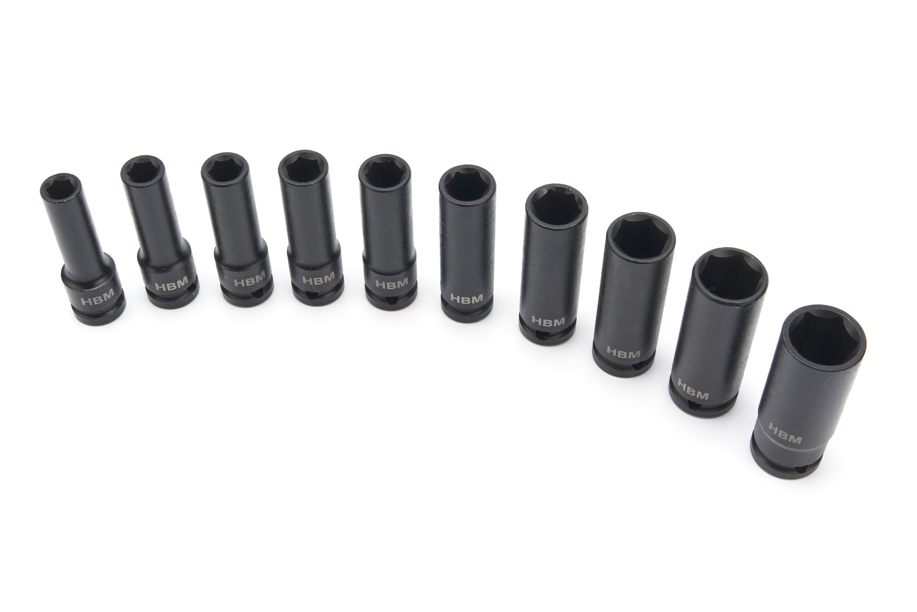 HBM diepe krachtdoppenset, 1/2 inch, metrische zeskant, 10-delig Image 5