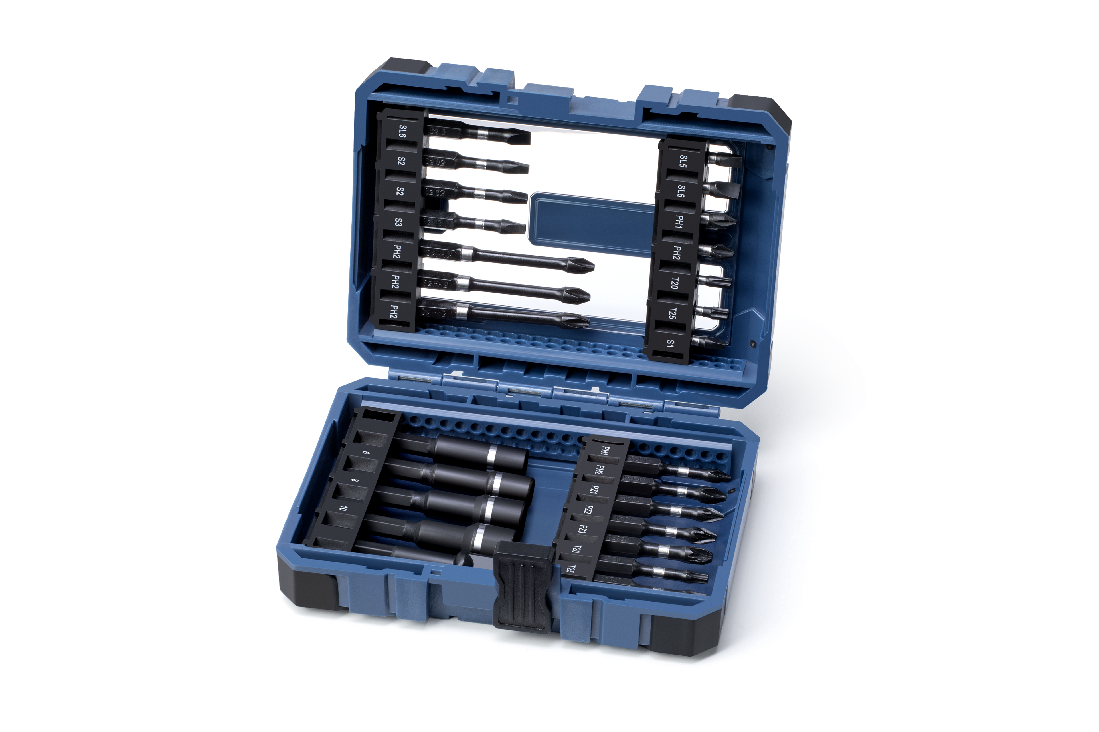 HBM set di inserti per avvitatori a impulsi e chiavi a bussola, con attacco esagonale, 26 pezzi