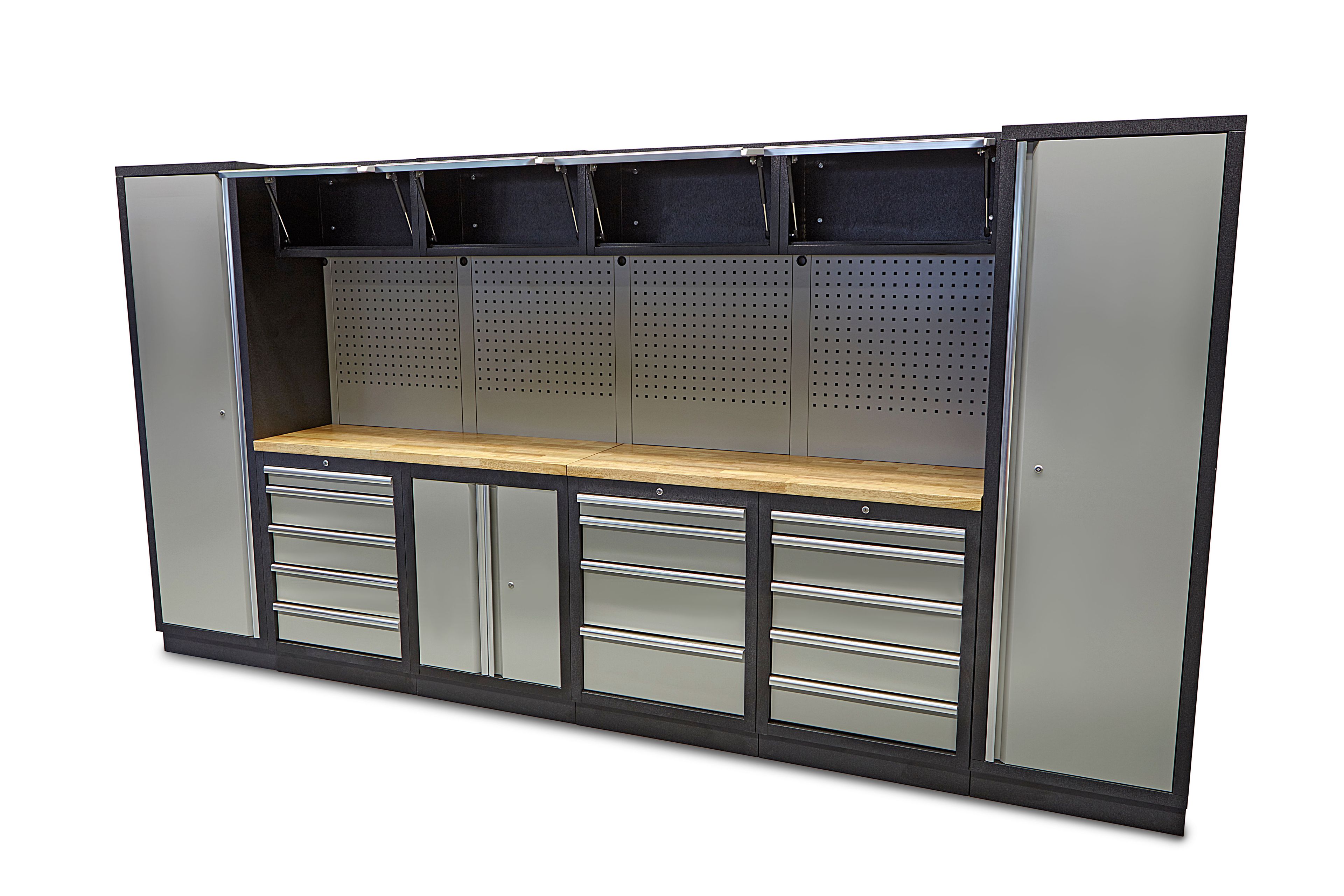 HBM professional modulair werkplaatssysteem, 16-delig, zwart grijs Image 10