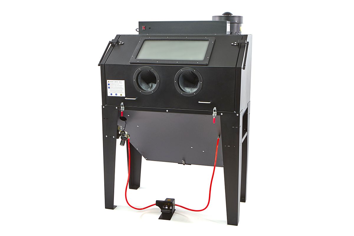 HBM cabina de chorreado con extracción SBC 420/500 negra