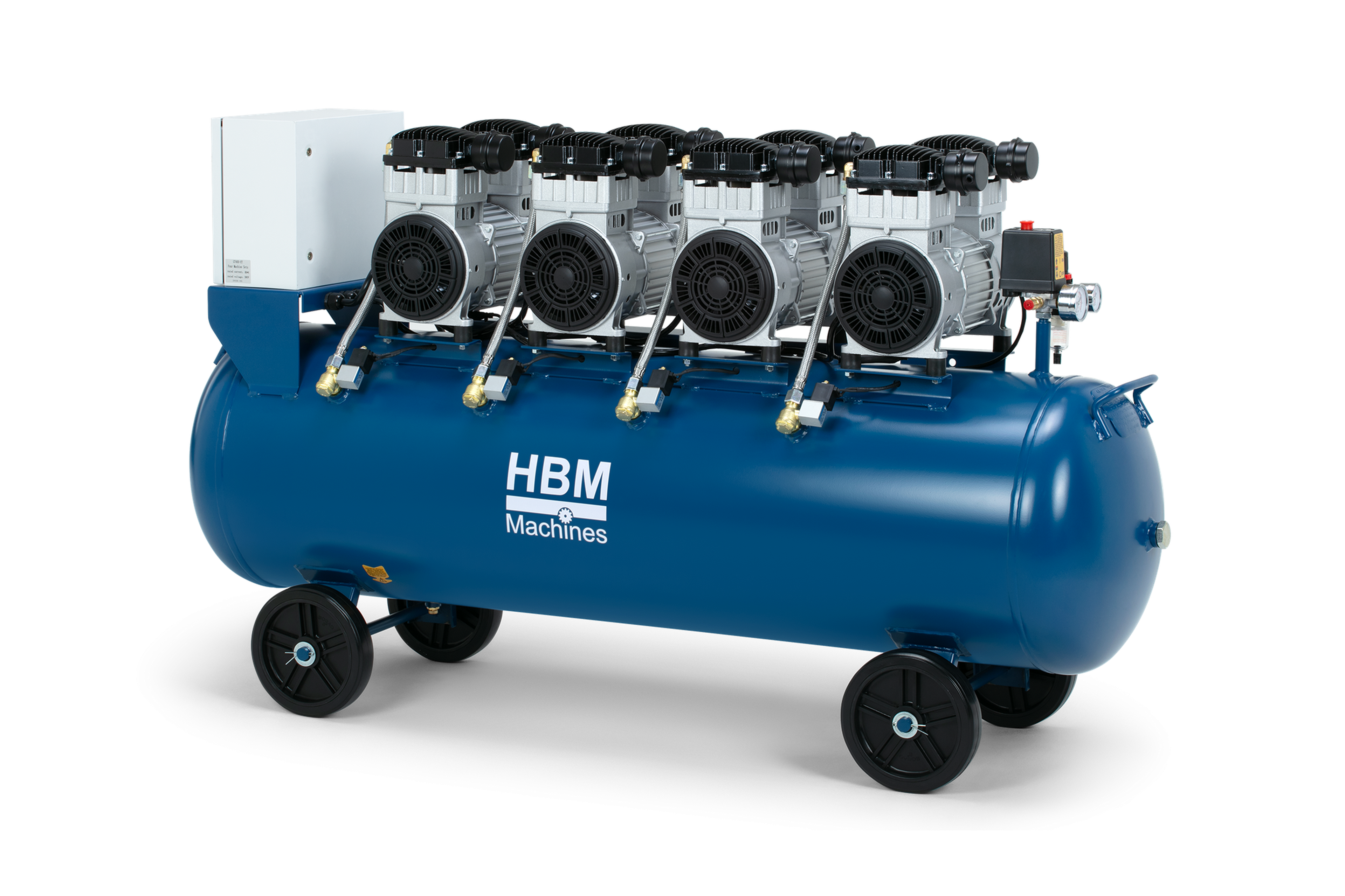 HBM stille compressor, 8PK, 200 liter