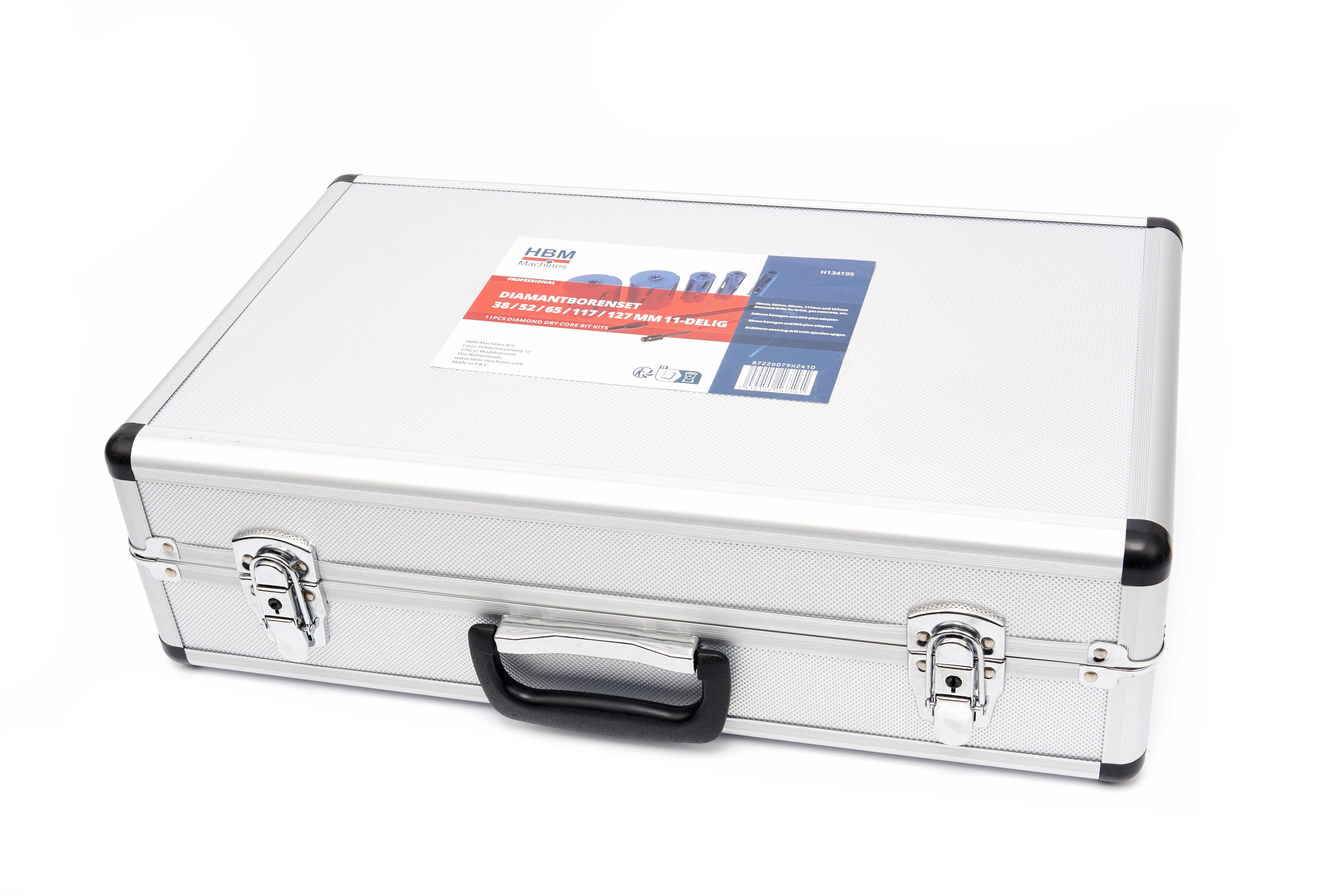 HBM coffret de forets diamantés 38 / 52 / 65 / 117 / 127 mm 11 pièces Image 9