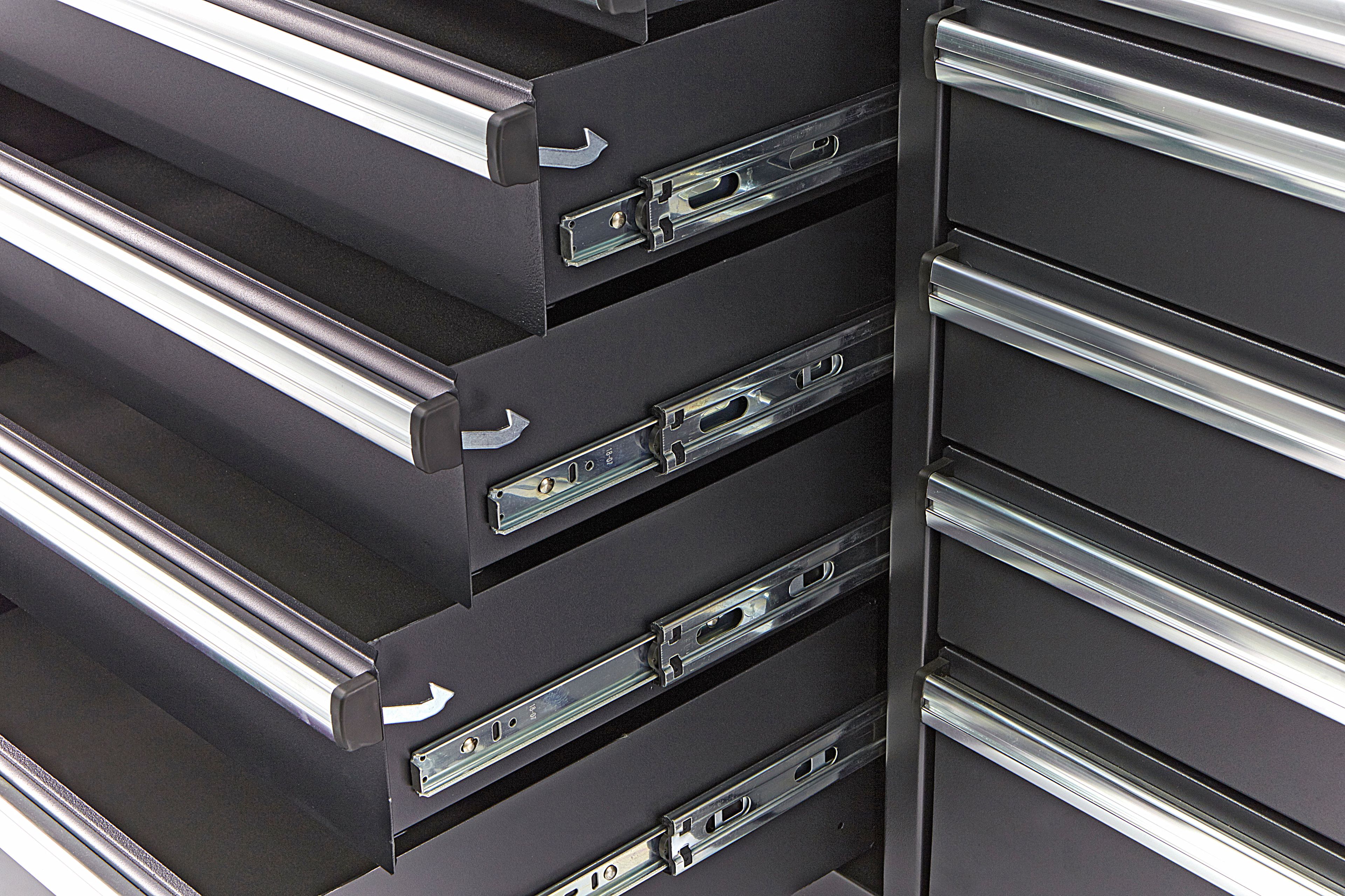 HBM gereedschapswagen met 11 laden, 111 cm, zwart Image 7