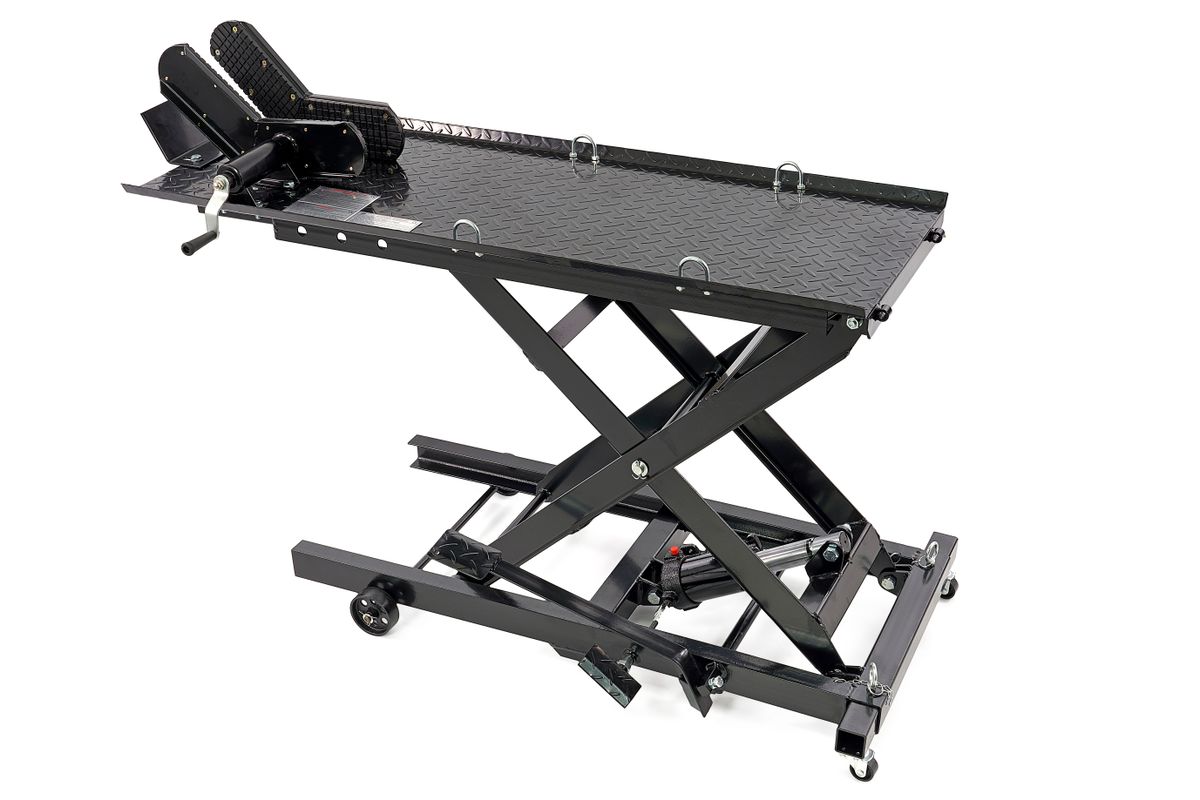HBM Motorradhebebühne 134,5 x 46 cm, schwarz