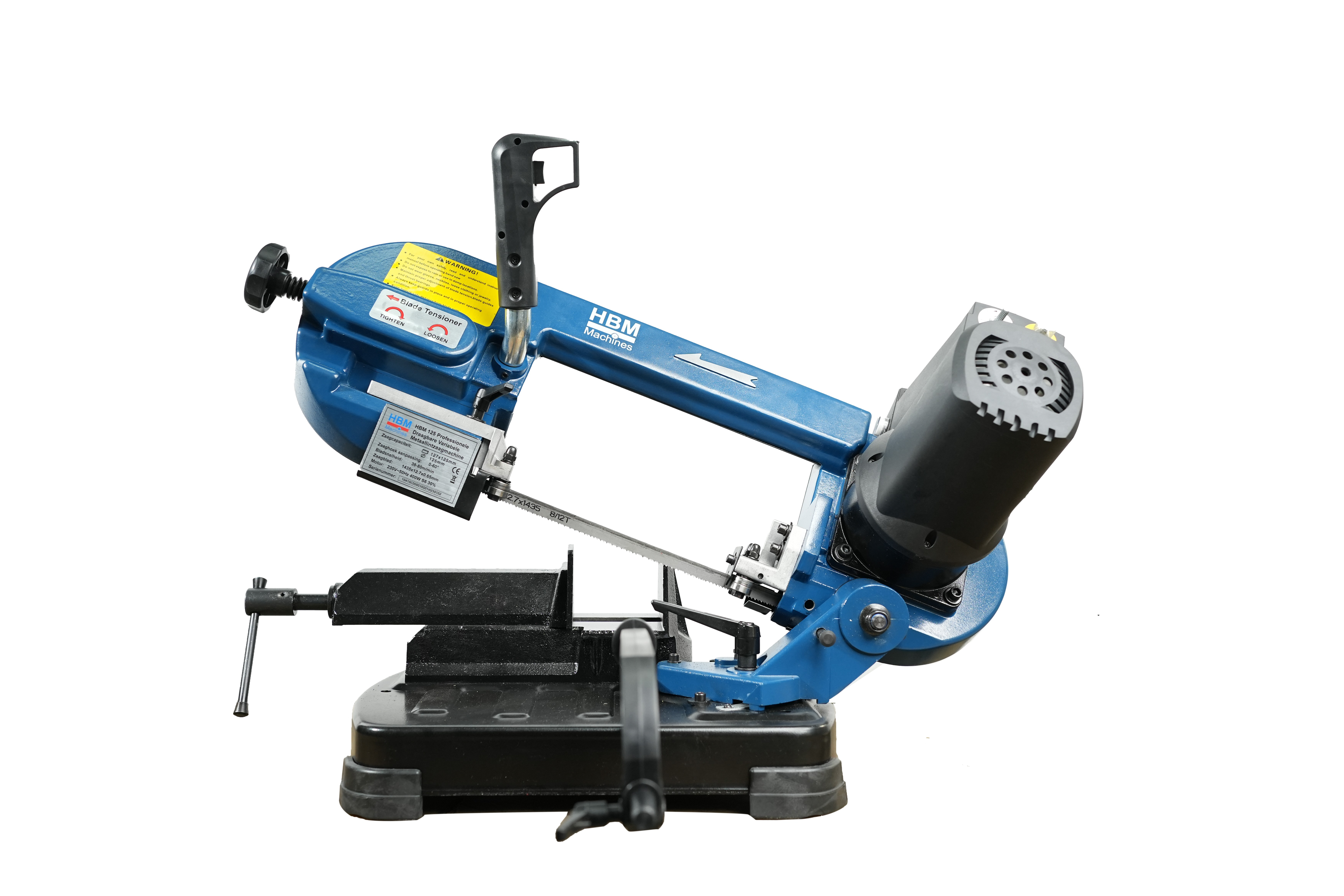 HBM 125 Máquina de sierra de cinta de metal variable portátil profesional