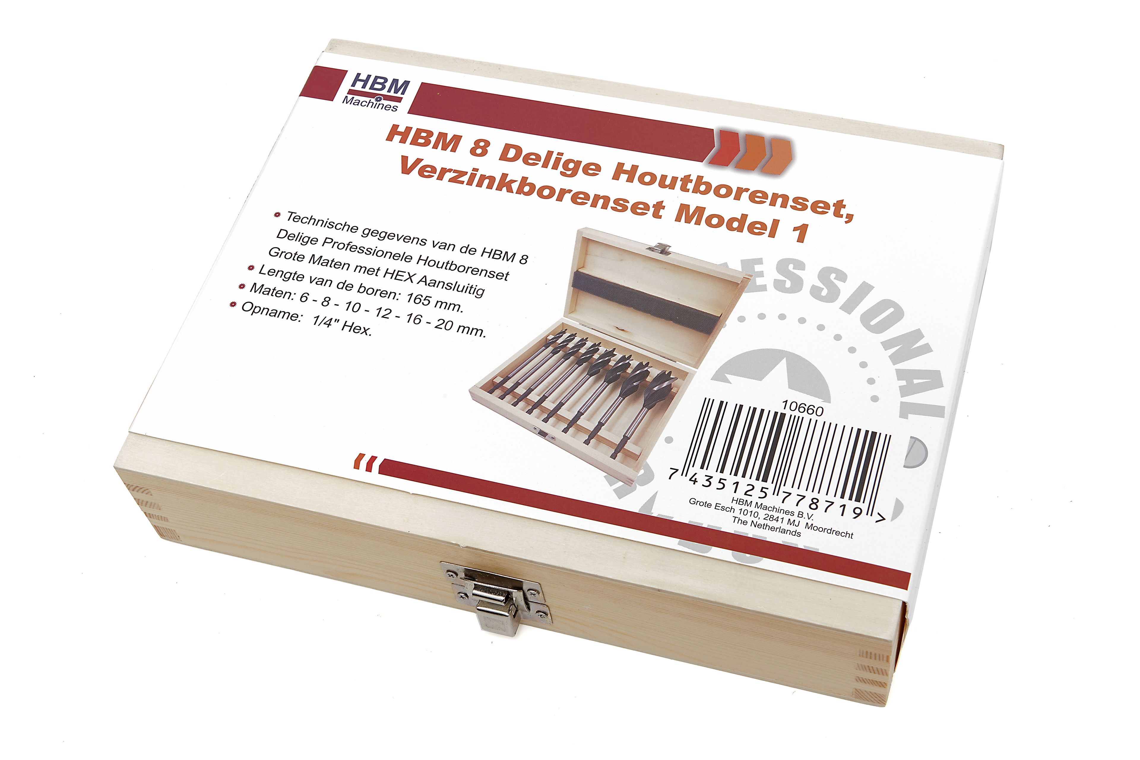 HBM Set professionnel de perçage du bois 8 pièces grandes tailles avec connexion HEX Image 6