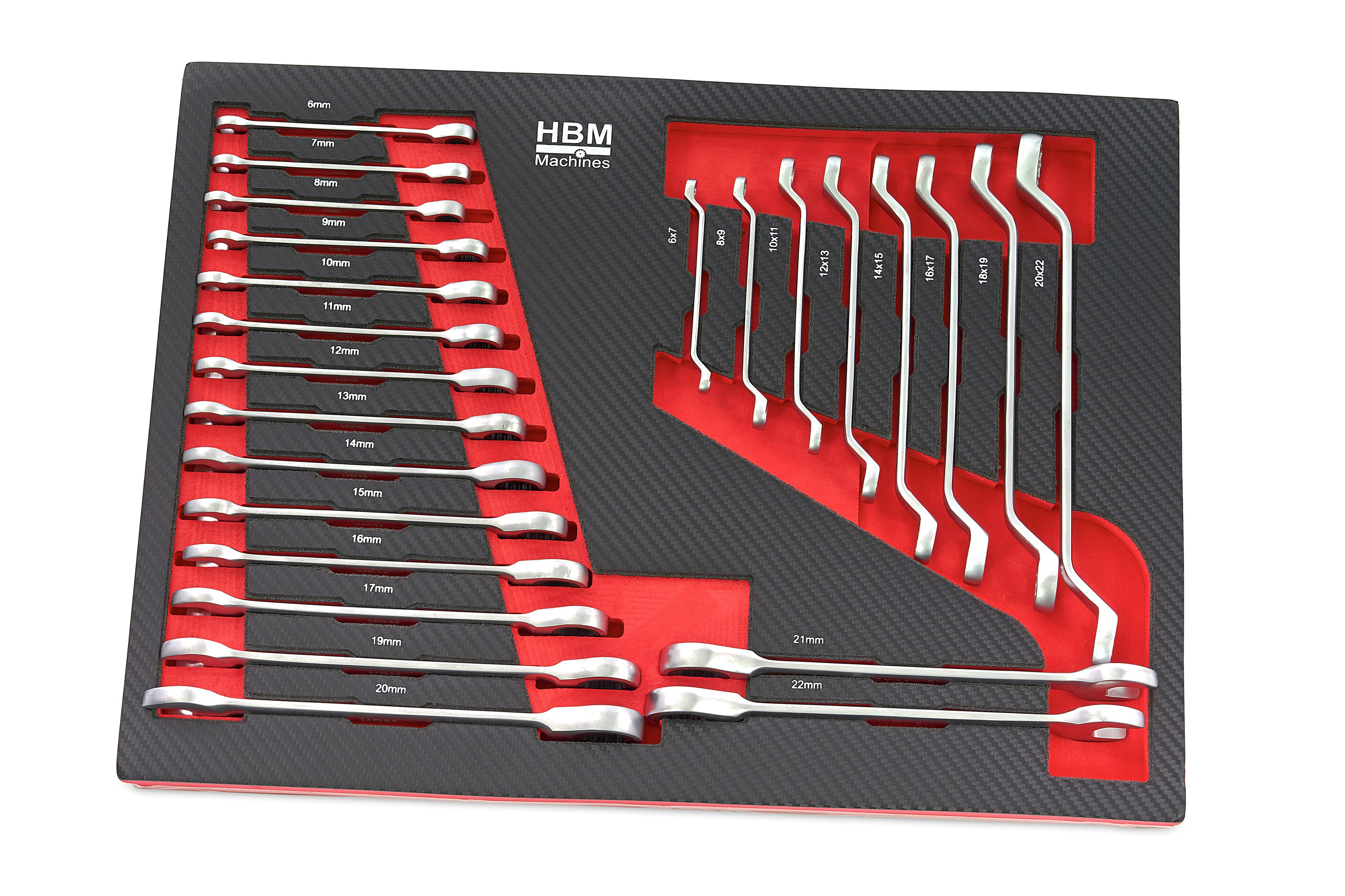 HBM gefüllter Werkstattwagen 196-teilig, rot Image 17