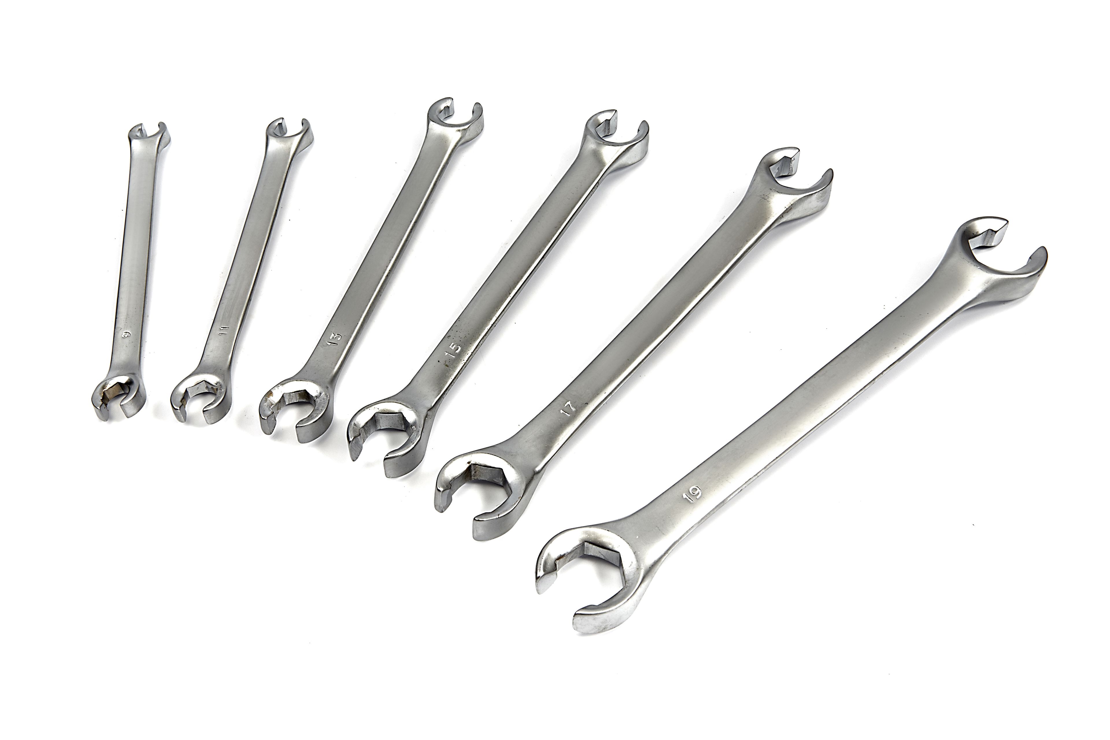 HBM Profi 6-teiliger offener Ringschlüsselsatz für Bremsleitungen Image 3