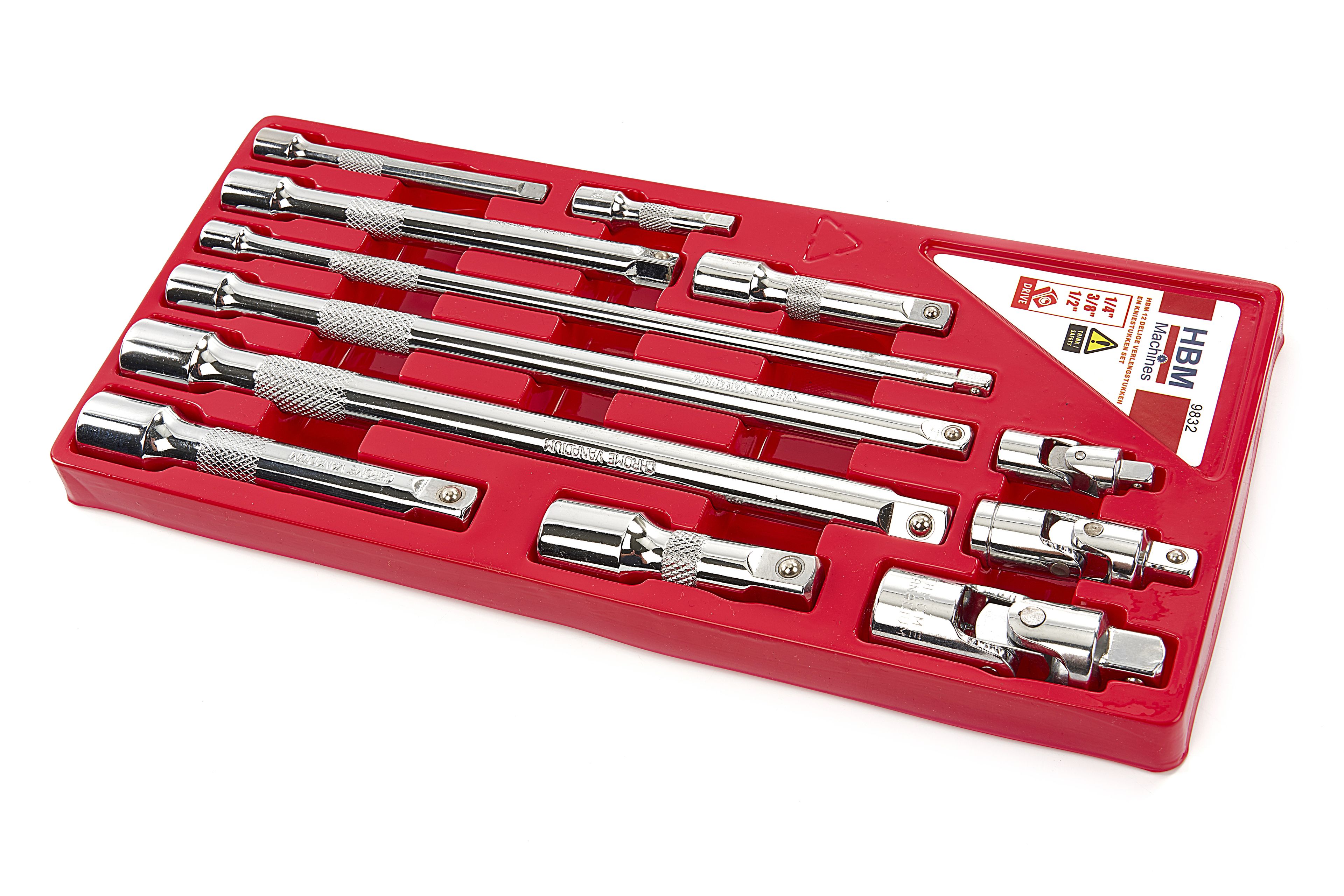 HBM 12-teiliges Verlängerungs- und Knieschienenset