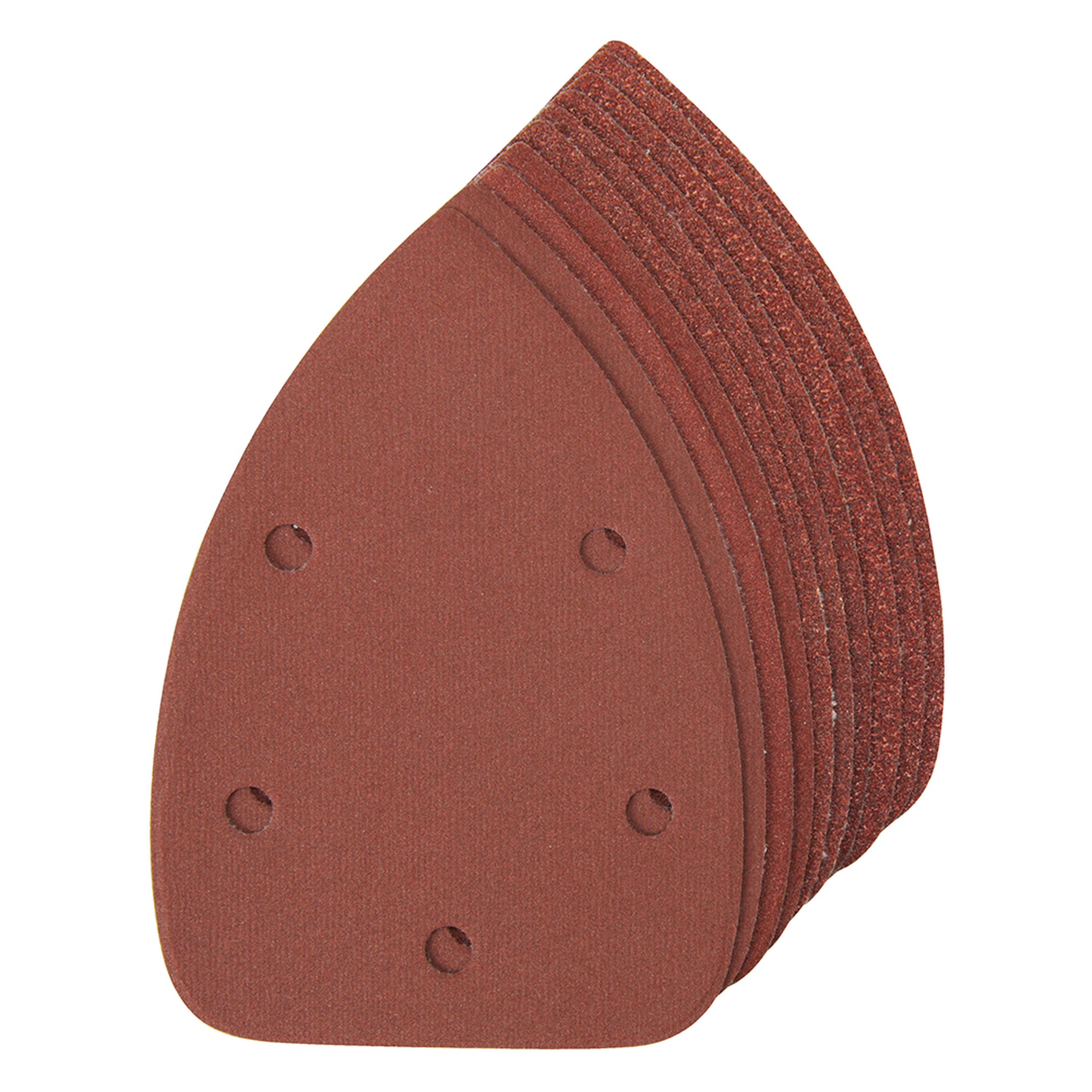Silverline 140 mm Feuilles abrasives delta auto-agrippantes, 10 pcs, Grain 120. Image 2