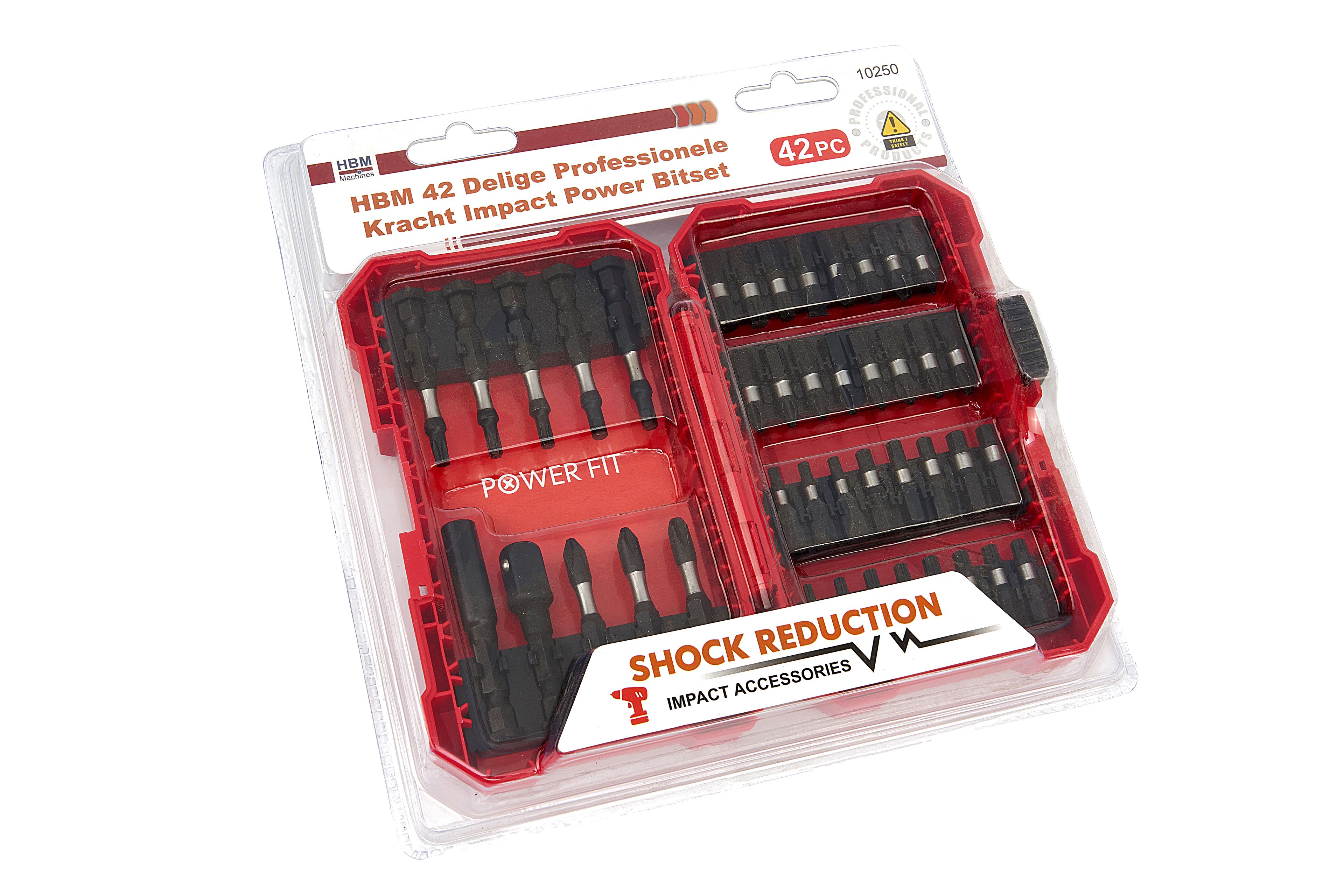 HBM Jeu de 42 embouts à chocs pour professionnels