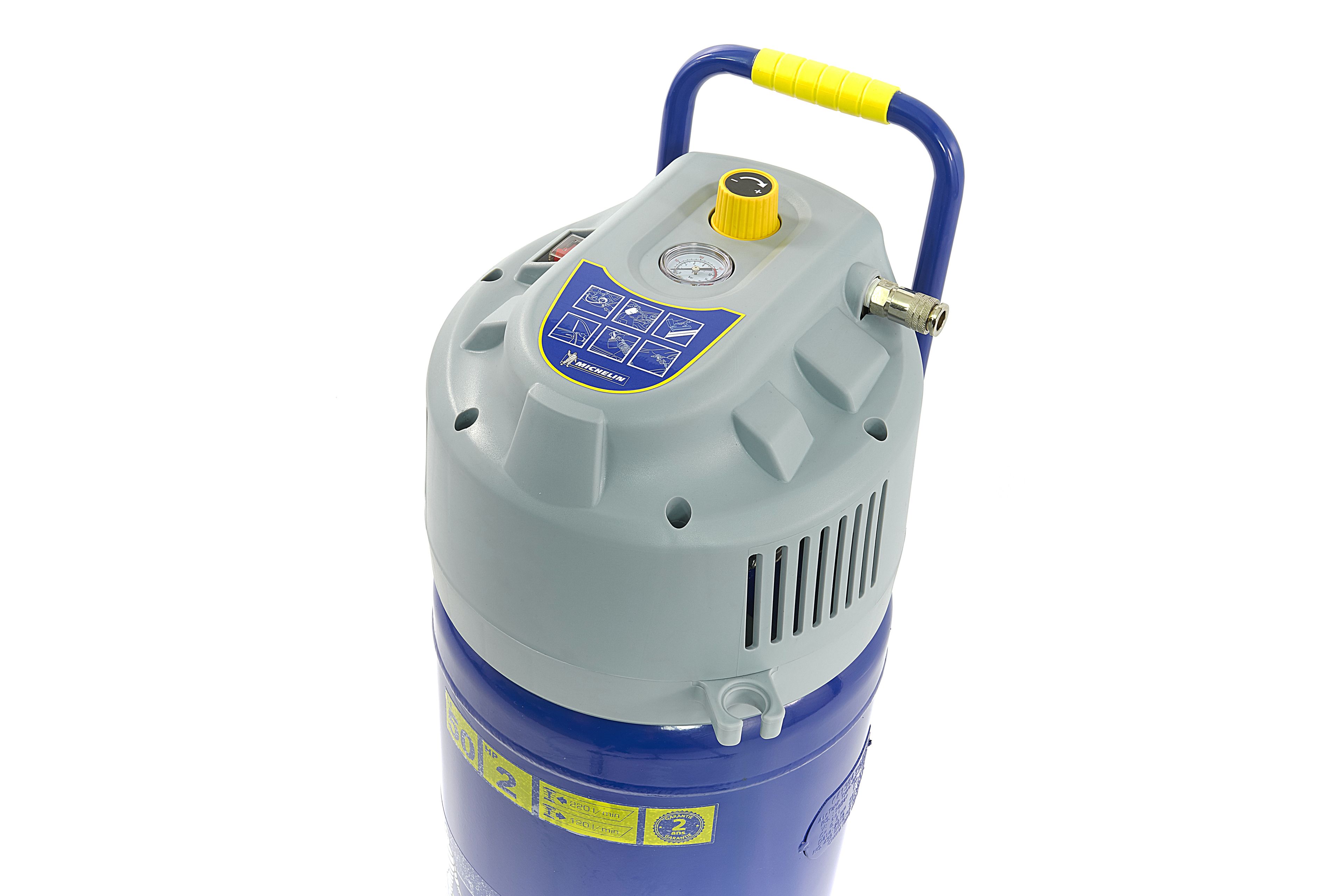 Compressore verticale Michelin 50 litri 2HP senza olio a trasmissione diretta Image 8