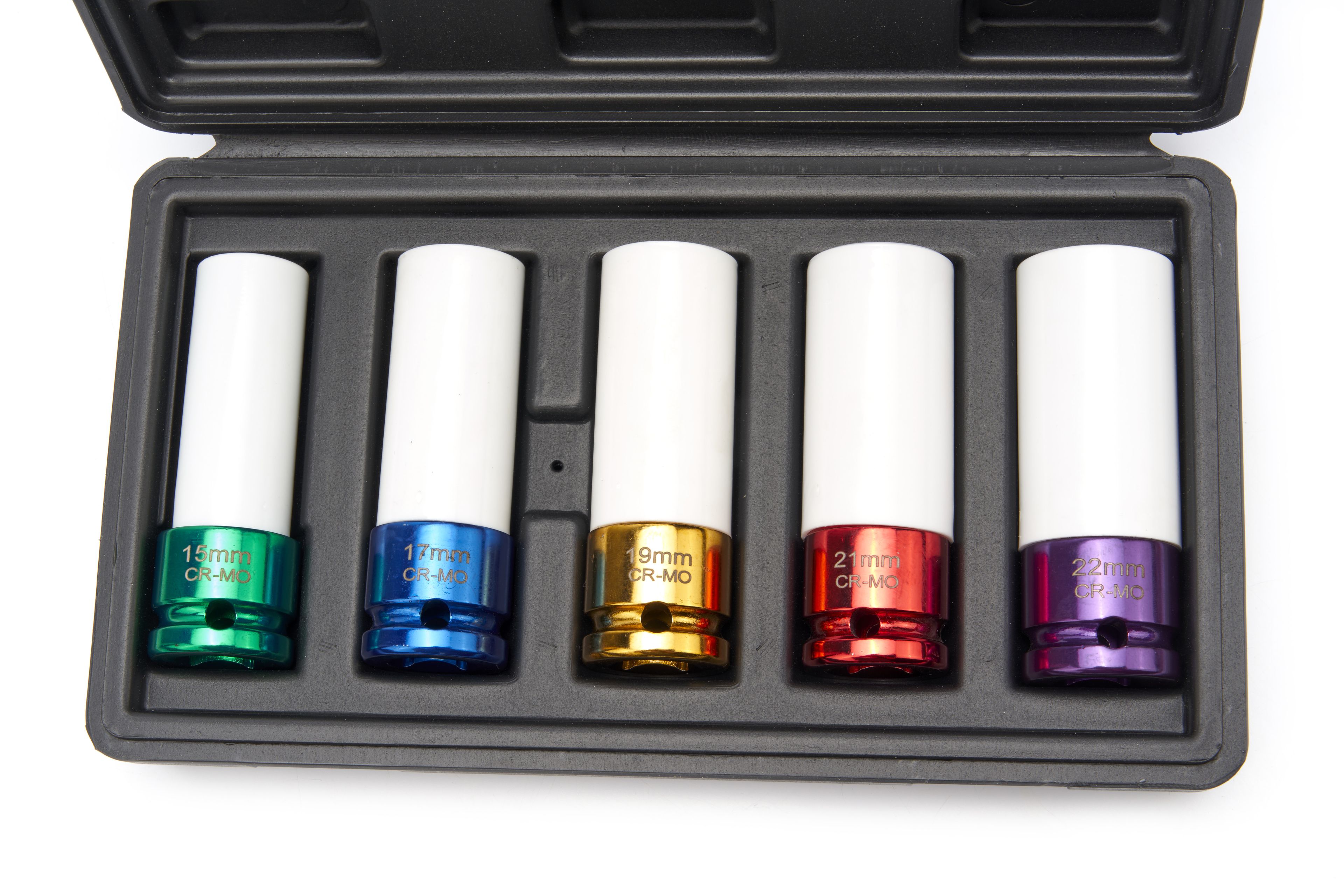 HBM Jeu de 5 douilles longues avec manchons de protection en plastique Image 2