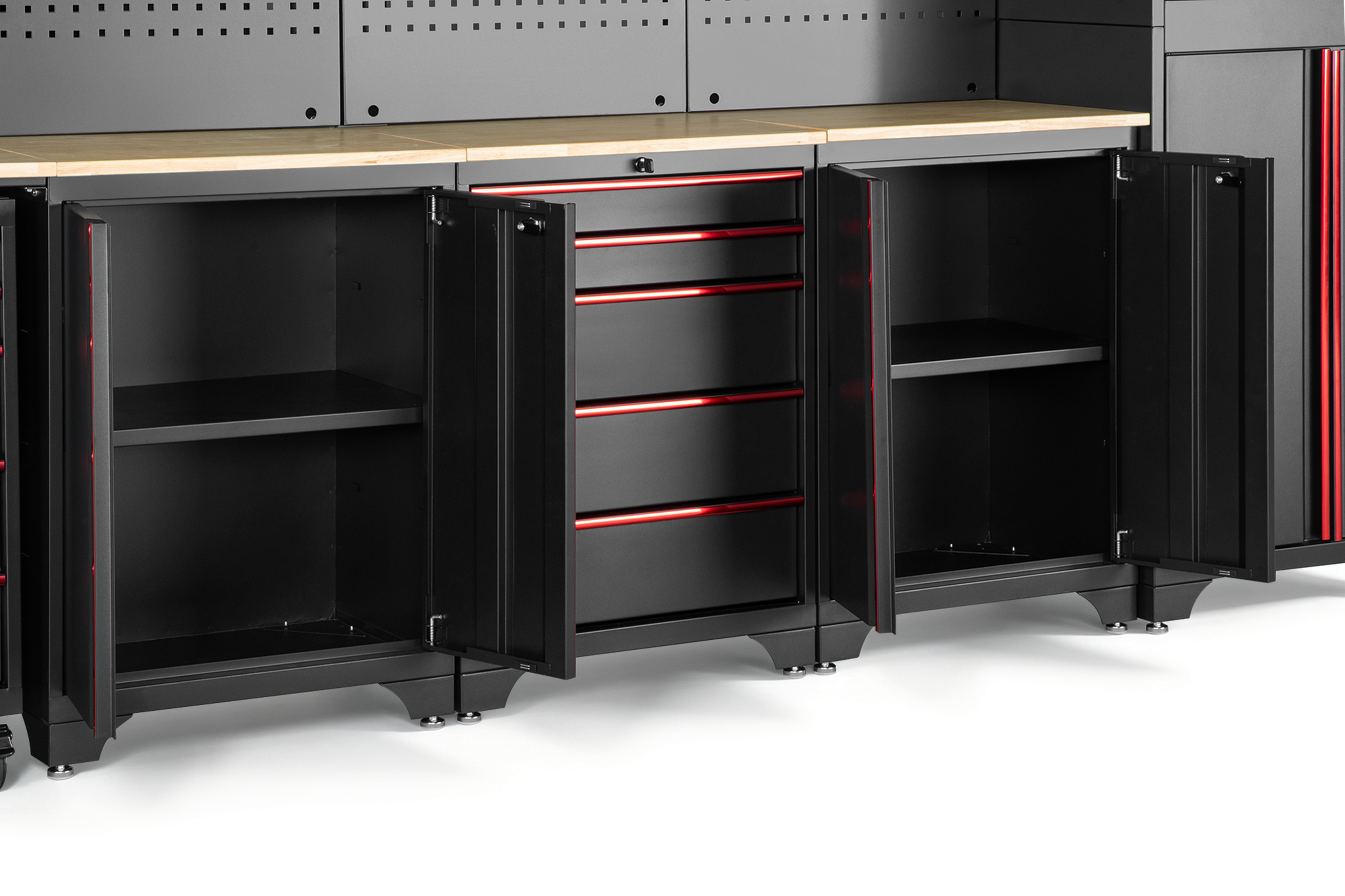 HBM modulair werkplaatssysteem 12-delig, zwart rood Image 10