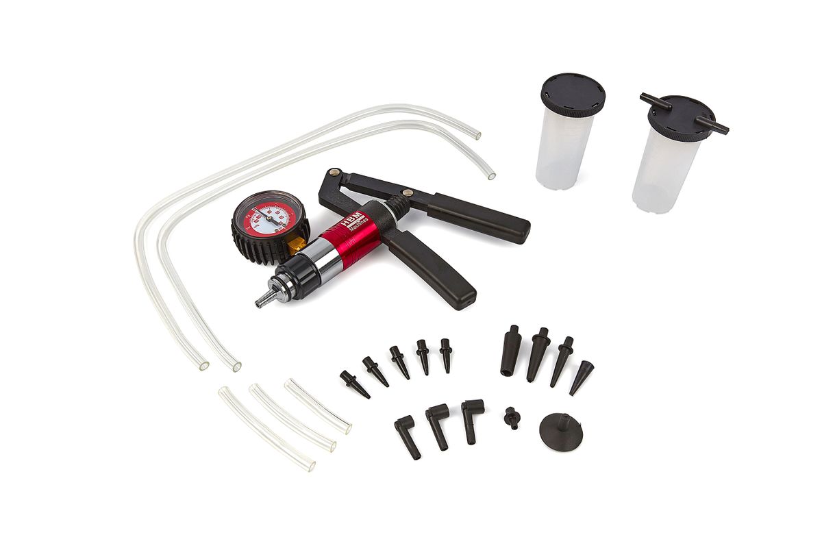 HBM Bomba de vacío de 21 piezas para líquido de frenos - Brake Bleeder Model 2